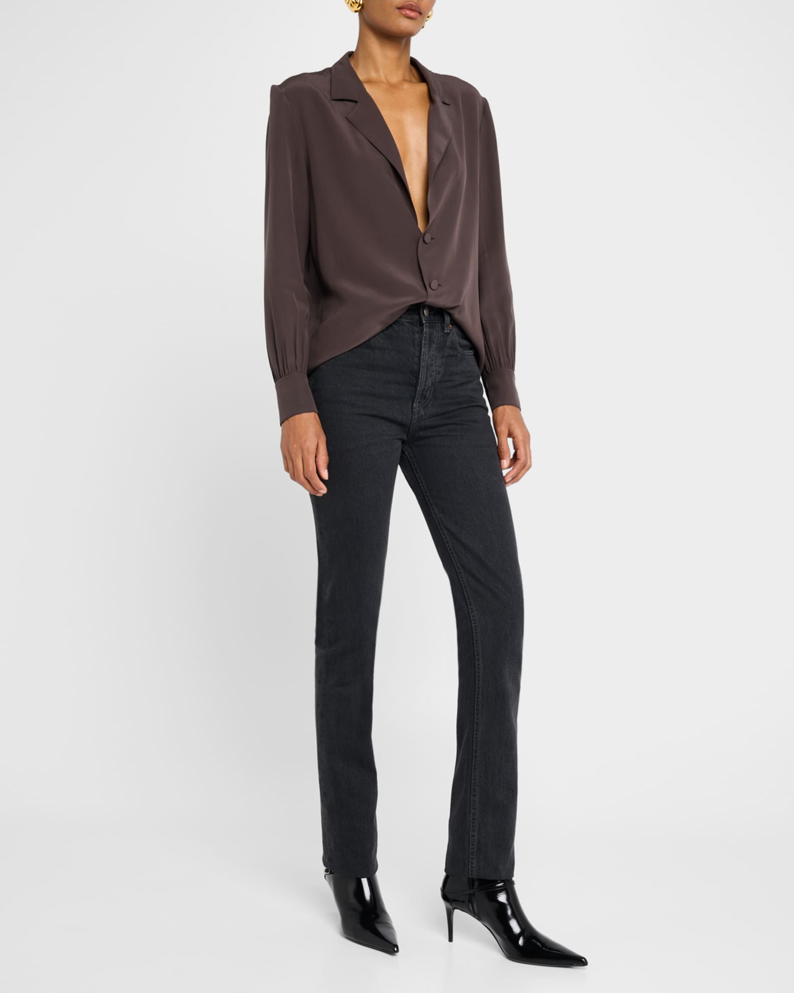 Saint Laurent 90s Slim-Leg Jeans | Neiman Marcus