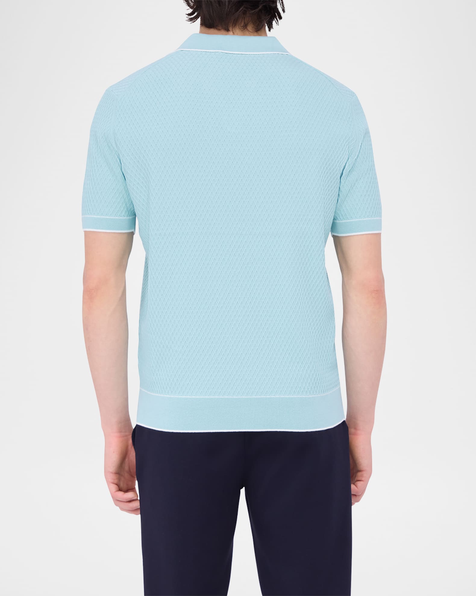 Men's Jacquard Johnny Collar Sweater 1