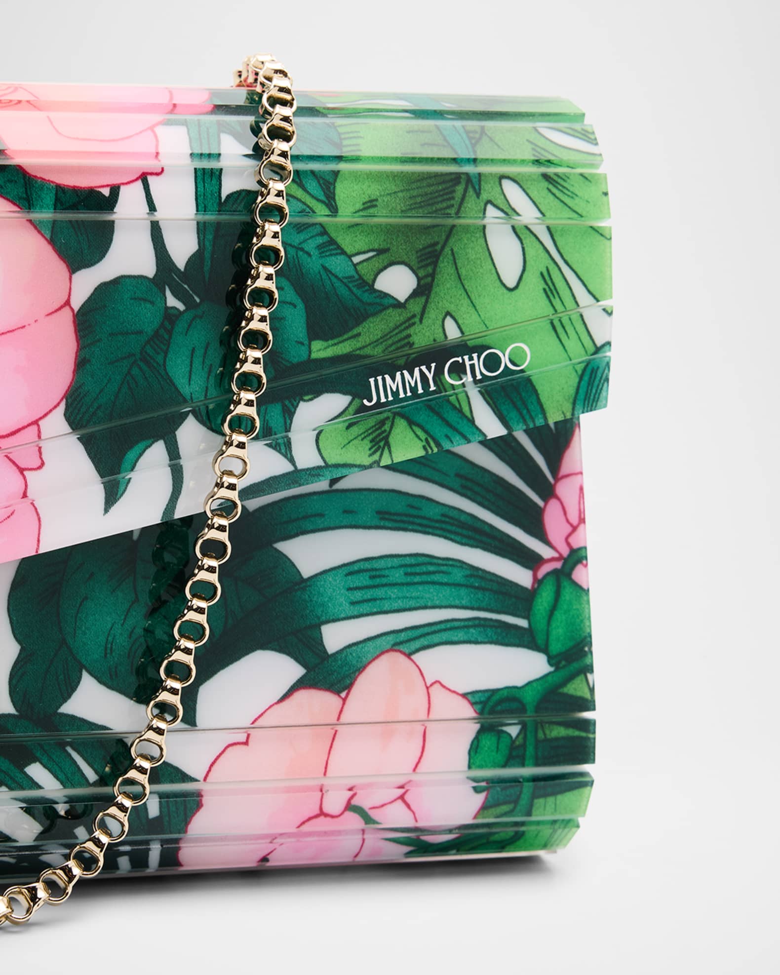 Jimmy Choo Candy Flower Printed Clutch Bag | Neiman Marcus