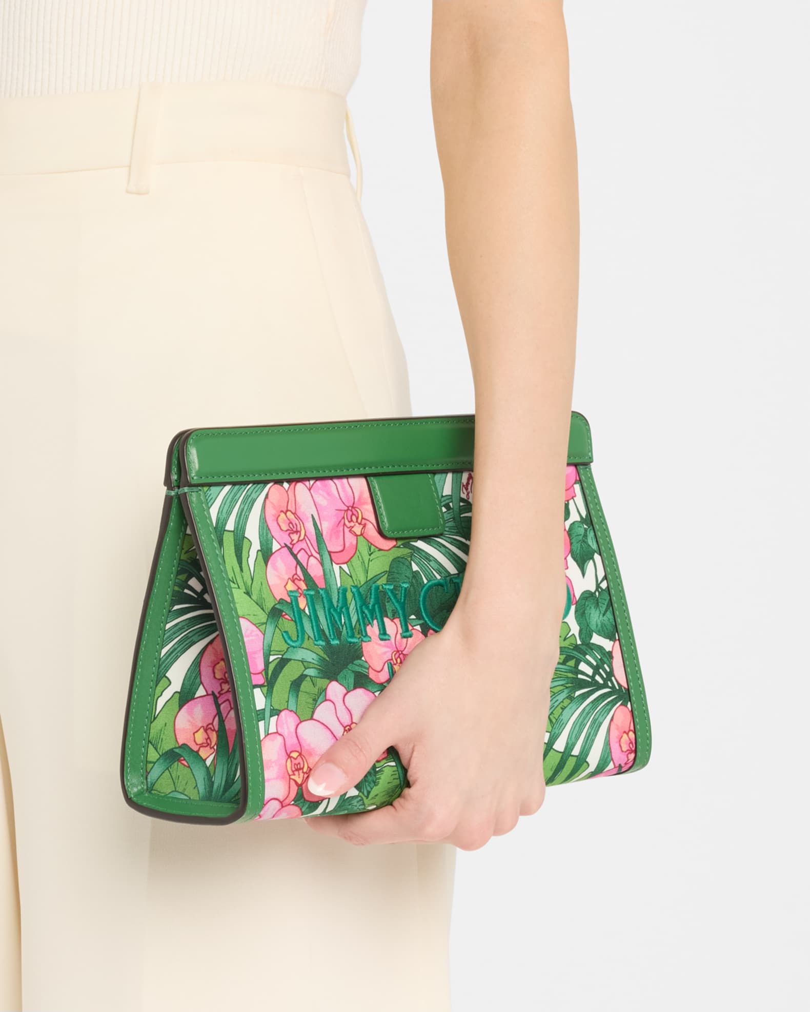 Avenue Tropical Printed Pouch Clutch Bag - Thumbnail 2