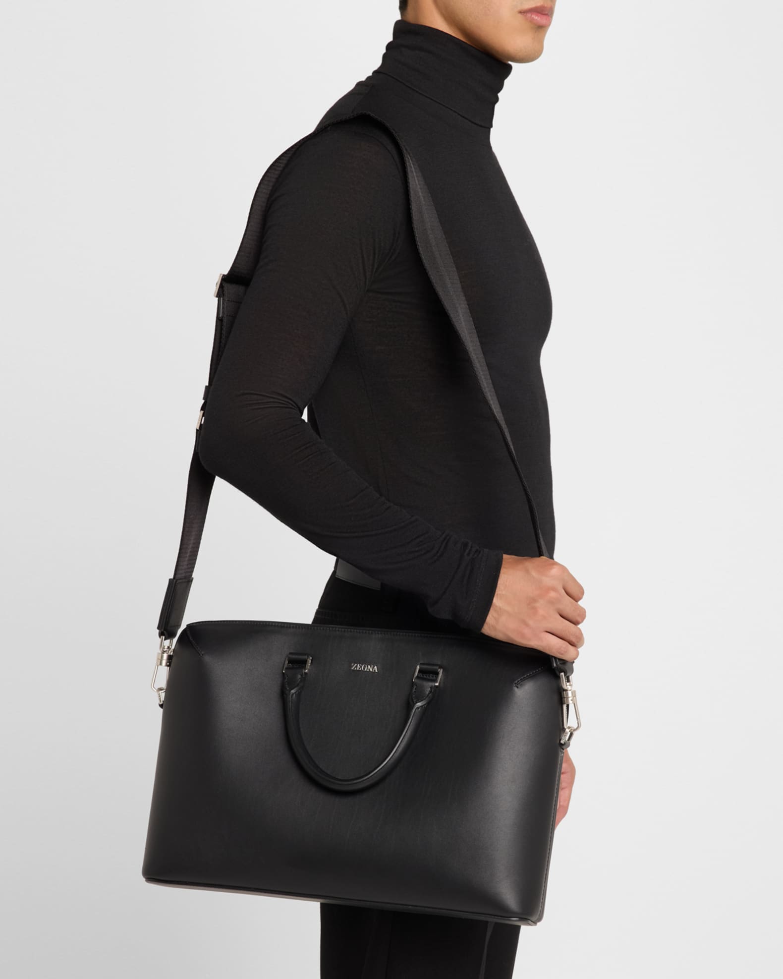 Men's Leather Business Briefcase  1