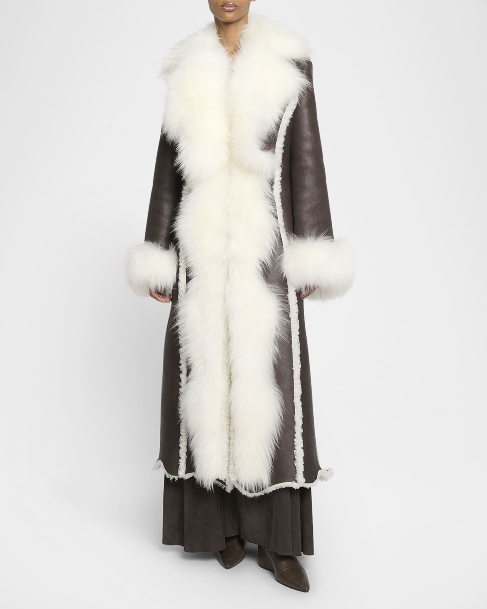 Gabriela Hearst Prufrock Sheep Shearling Long Coat Neiman Marcus