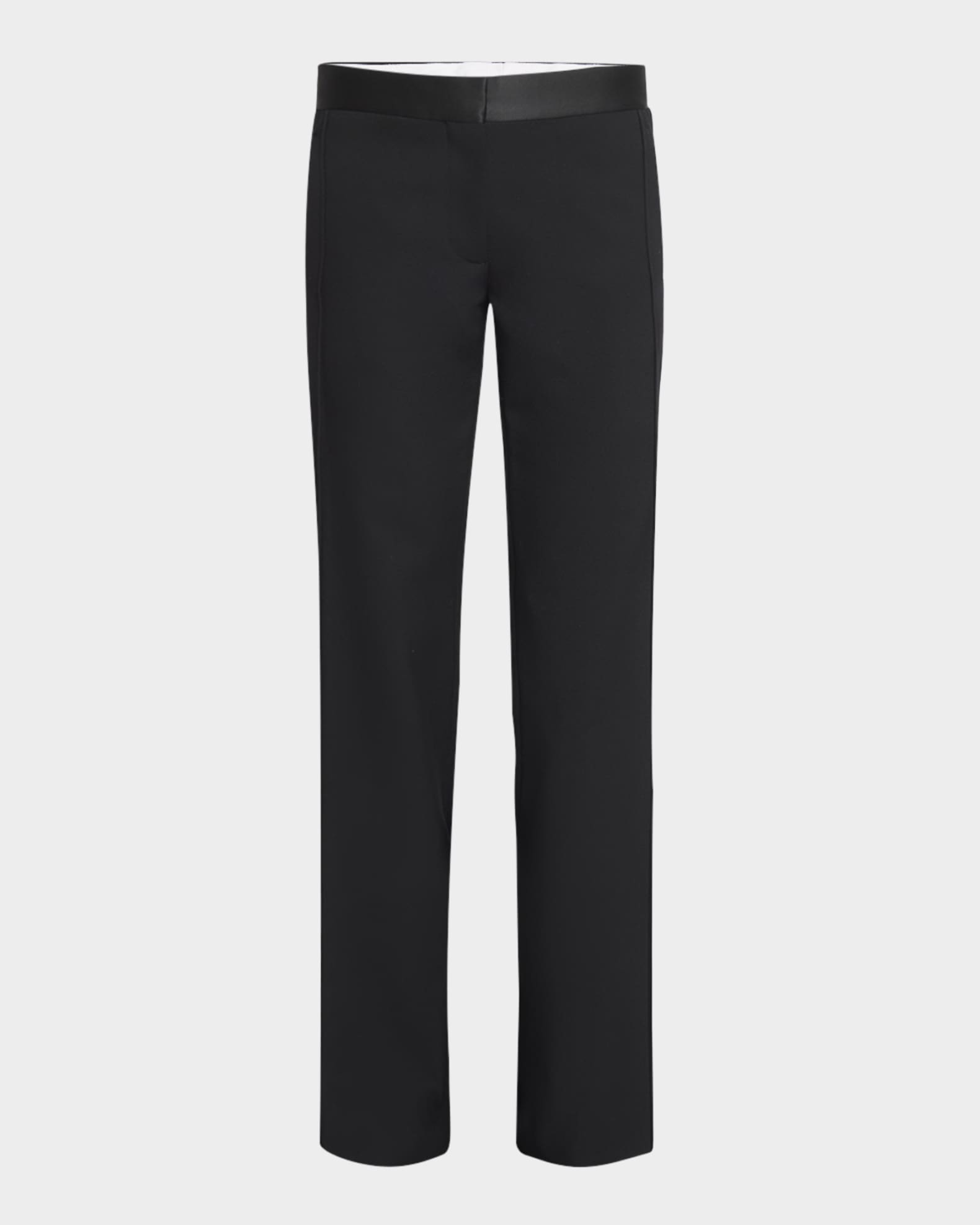 Mid-Rise Side Panel Straight-Leg Trousers 0