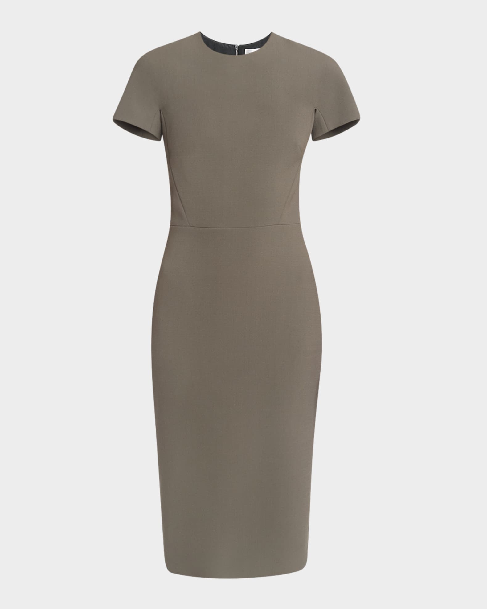 Short Sleeve Fitted Midi T Shirt Dress
