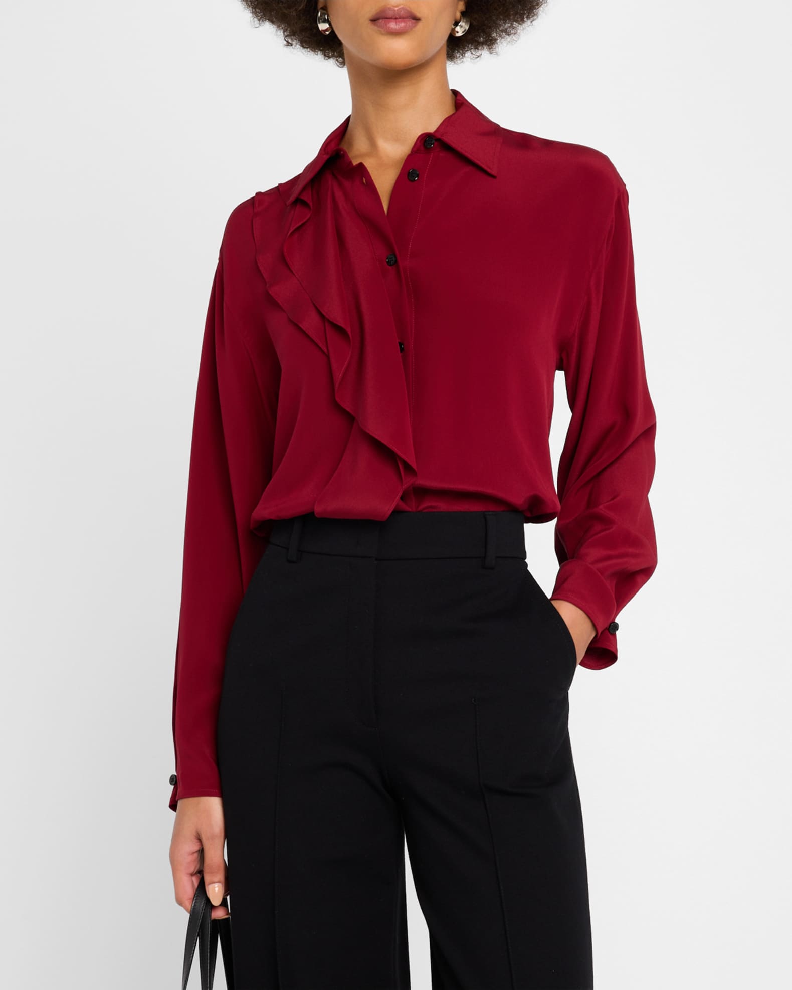 Silk blouse long sleeve 2025