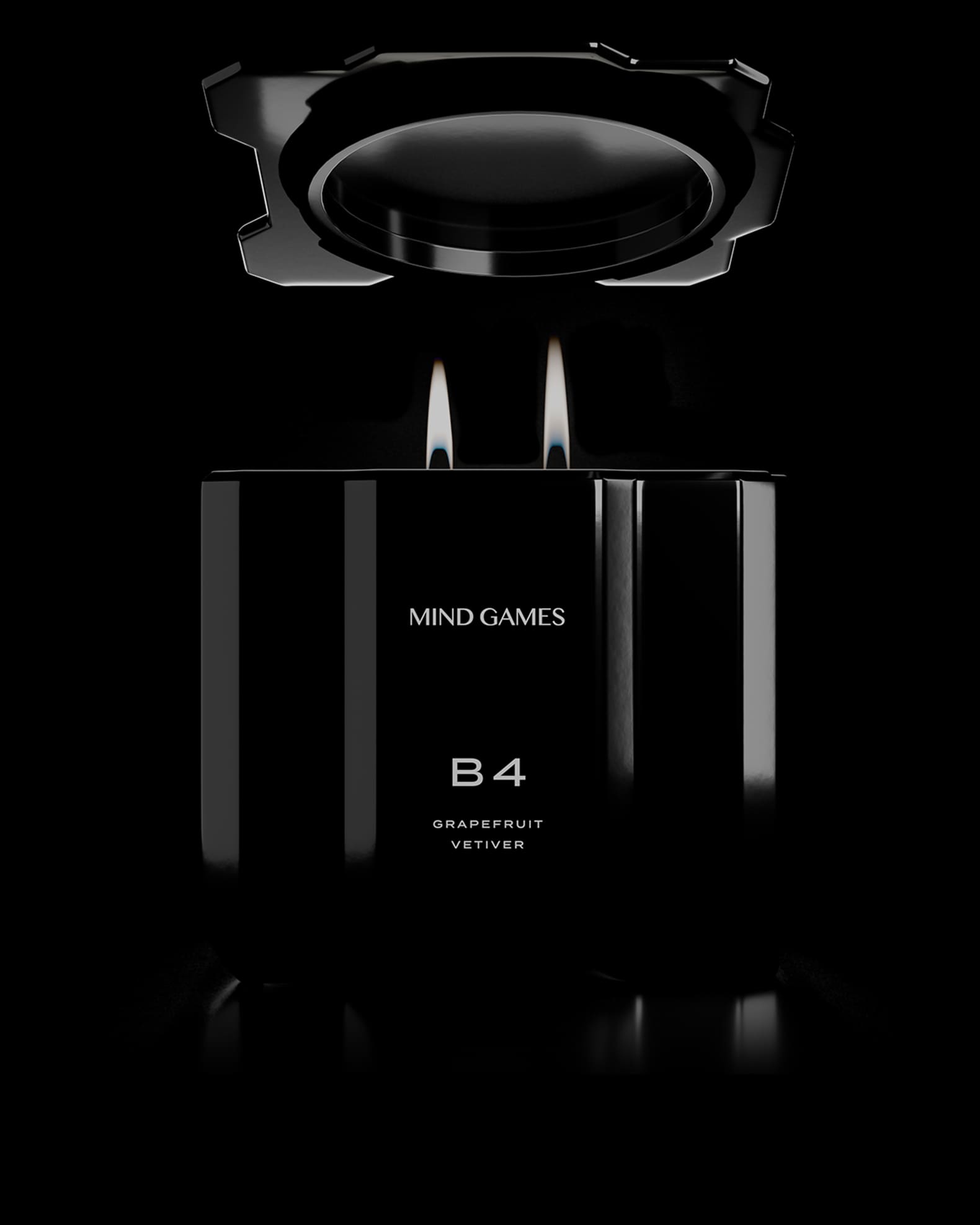 B4 Black Knight Grapefruit Vetiver Luxury Candle, 10 oz.