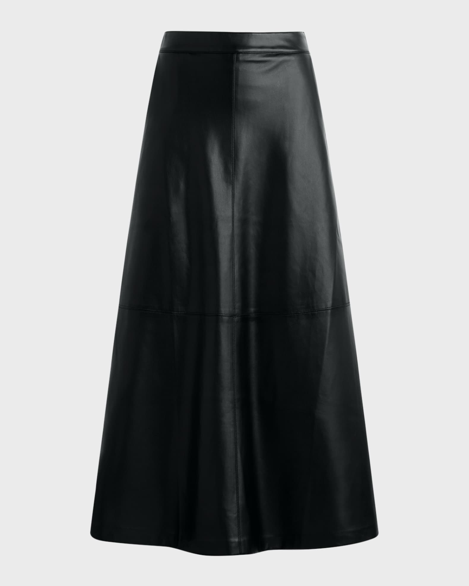 The Tavi Vegan Leather Maxi Skirt 0