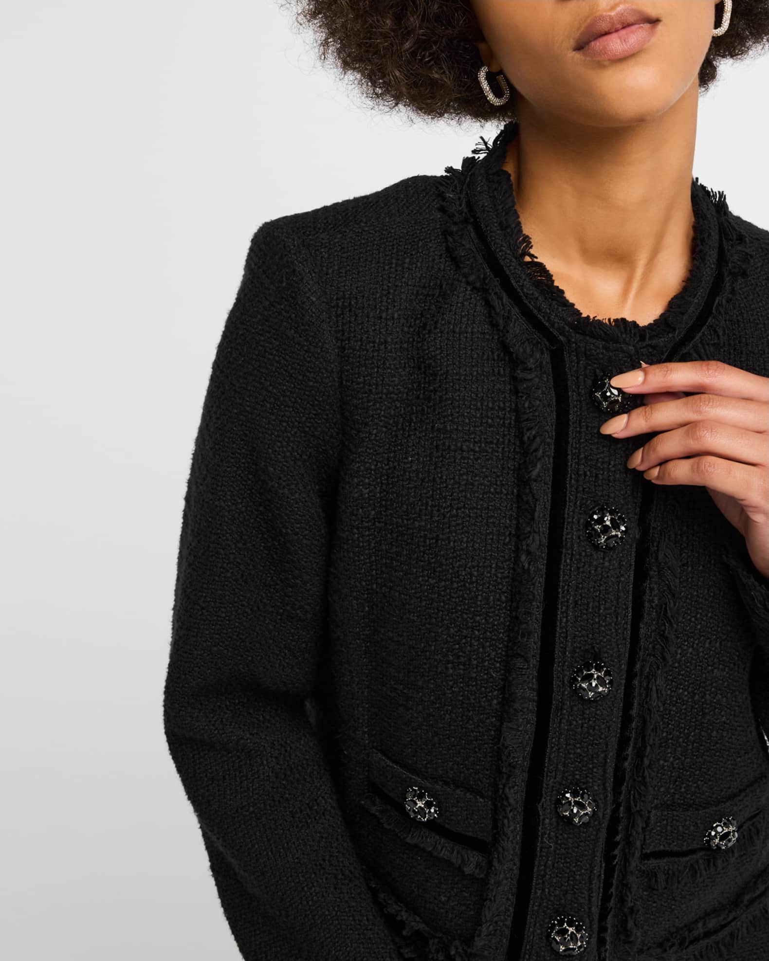 Christie Boucle Fringe Jacket
