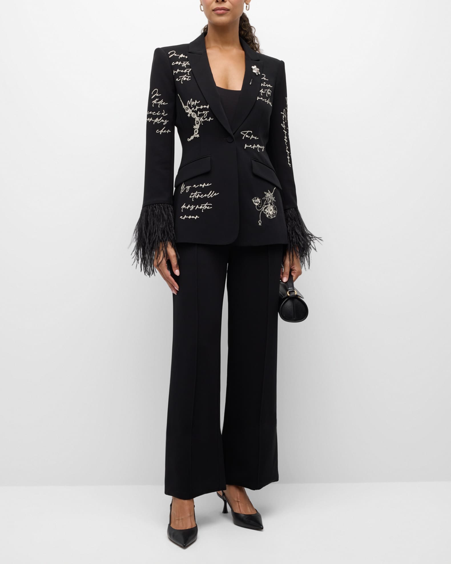 Cinq a sept feather jacket store