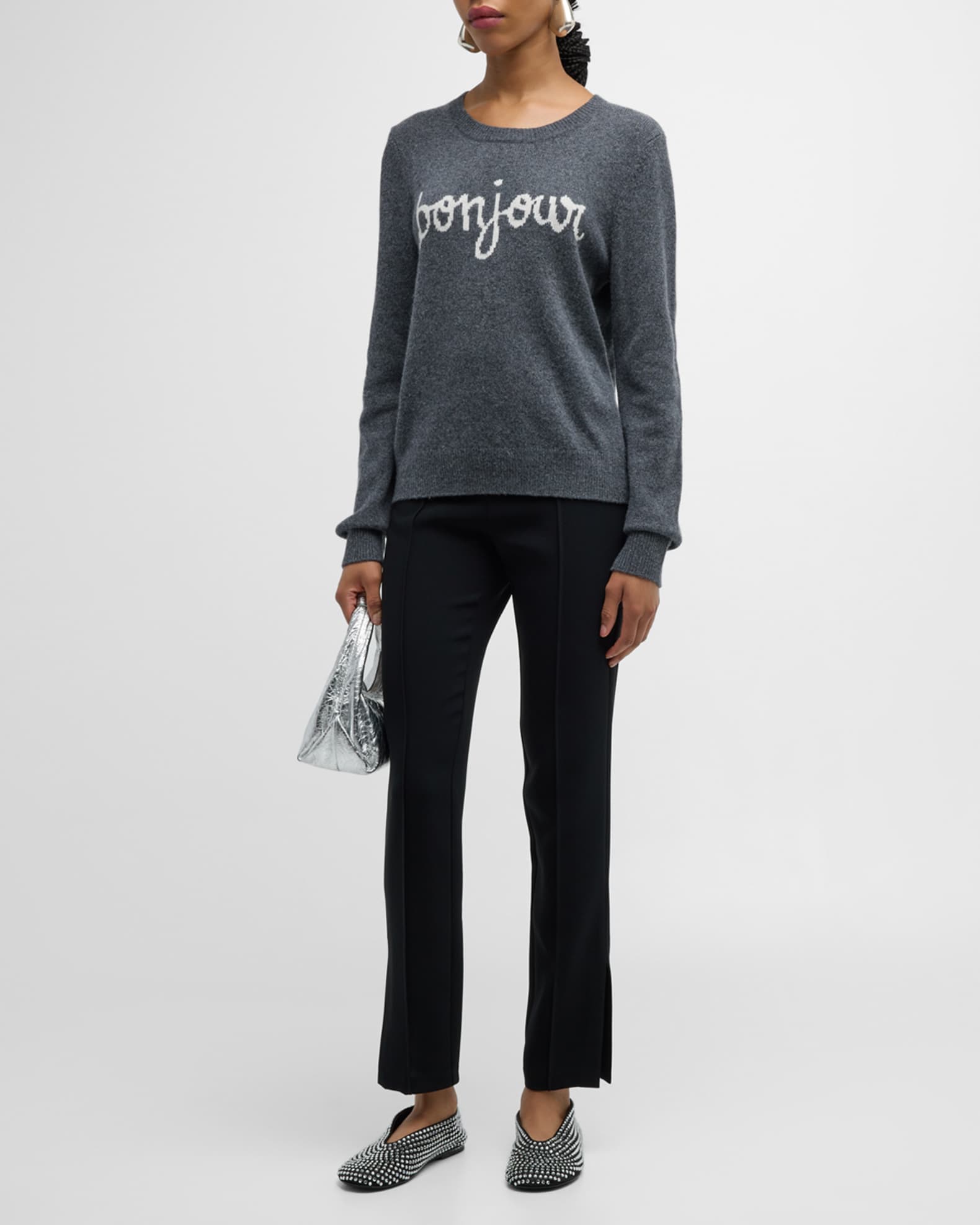 Bonjour Graphic Crewneck Sweater 1