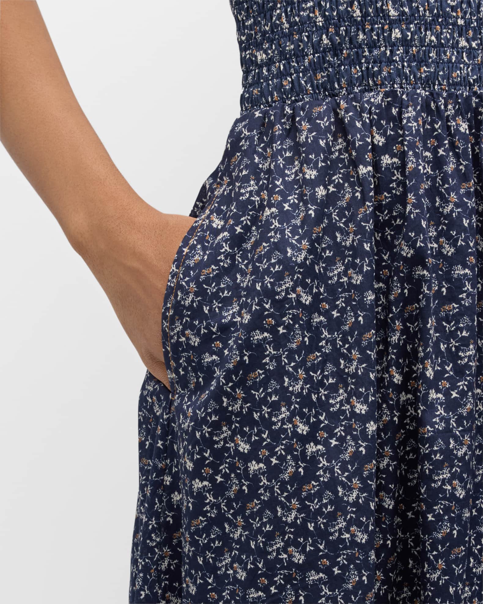 Veronica Feather Trim Strapless Maxi Dress