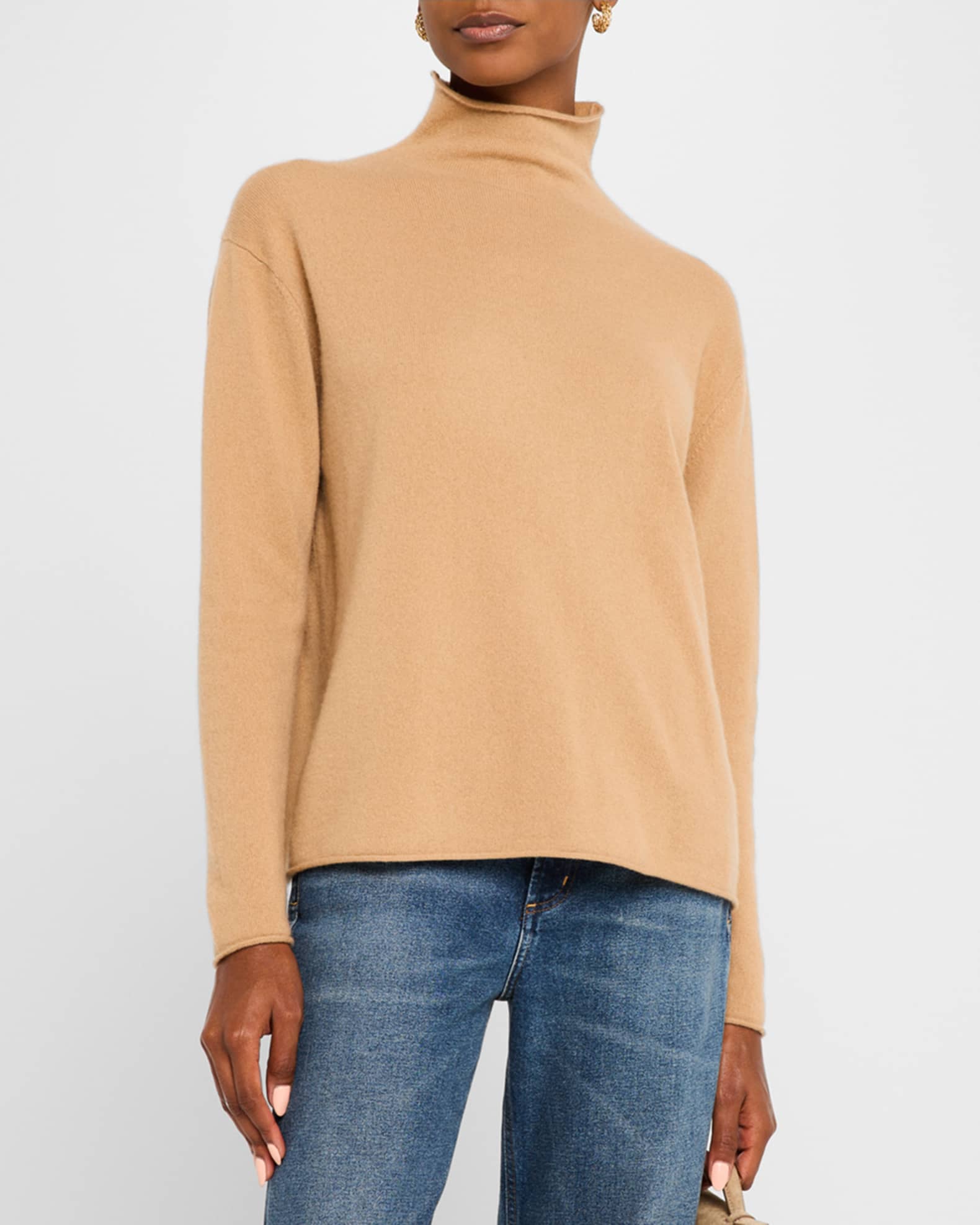 Clio Mock Neck Cashmere Sweater
