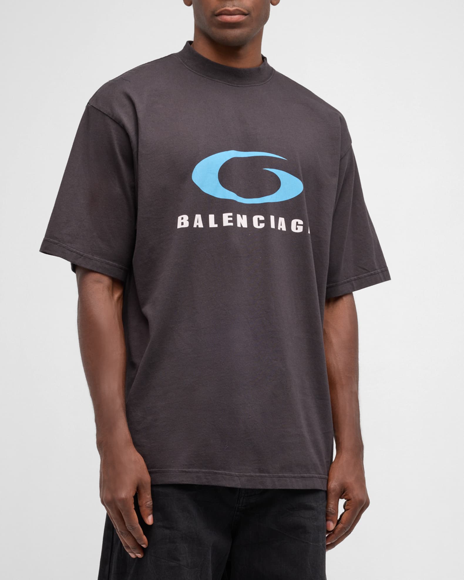 Balenciaga Loop Sports Icon Cropped T-Shirt | Saks Fifth Avenue