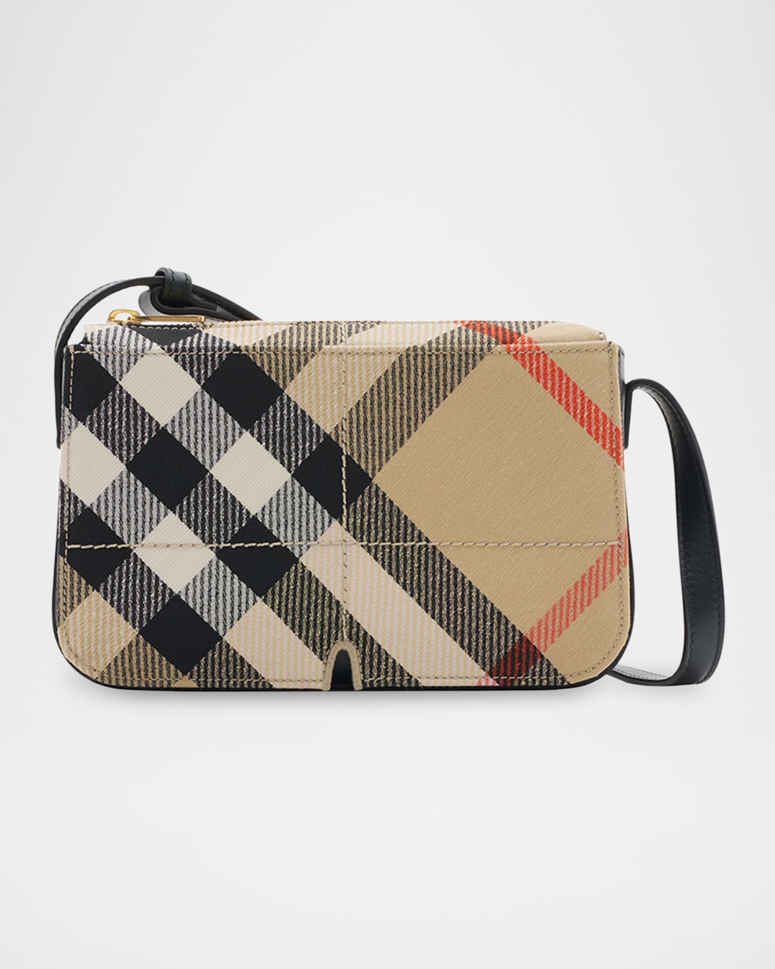 Burberry Snip Check Canvas Crossbody Bag Neiman Marcus