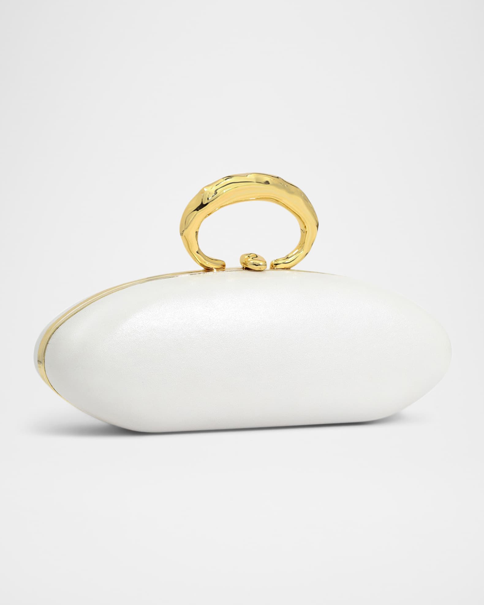 Alexis Bittar Molten Ring Bullet Leather Clutch Bag Neiman Marcus