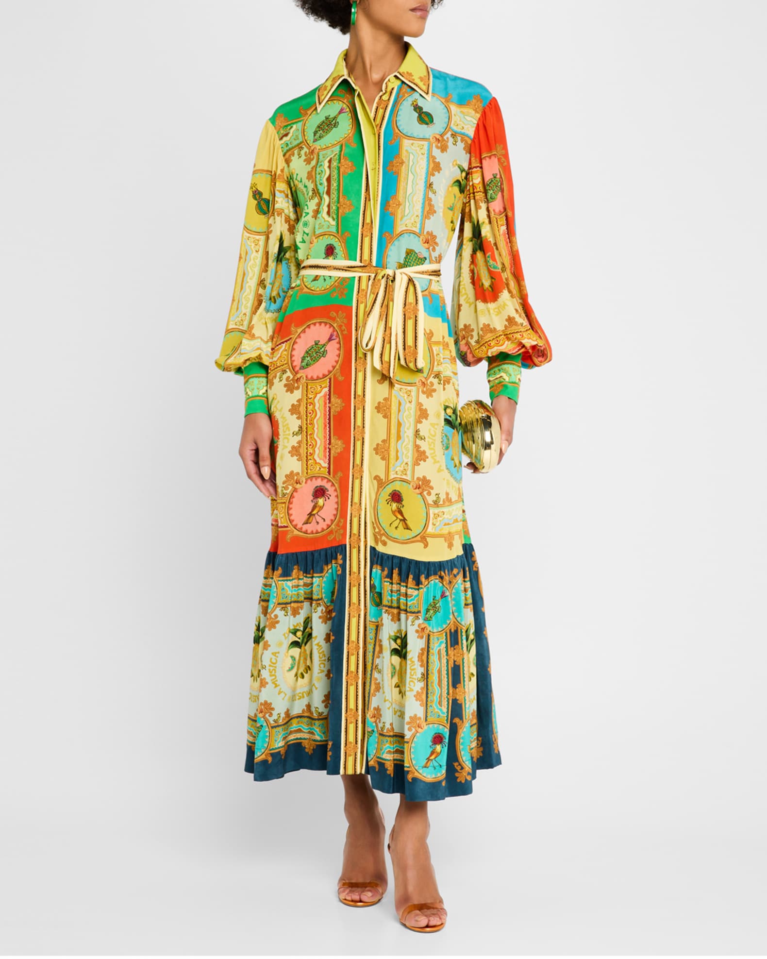 La Musica Belted Maxi Shirtdress 1