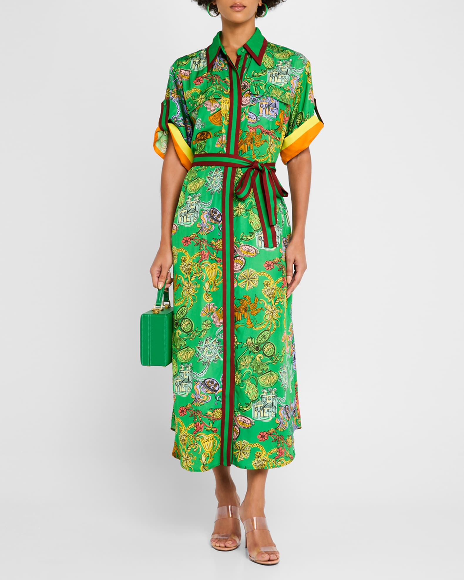 Fiesta Belted Midi Shirtdress 1