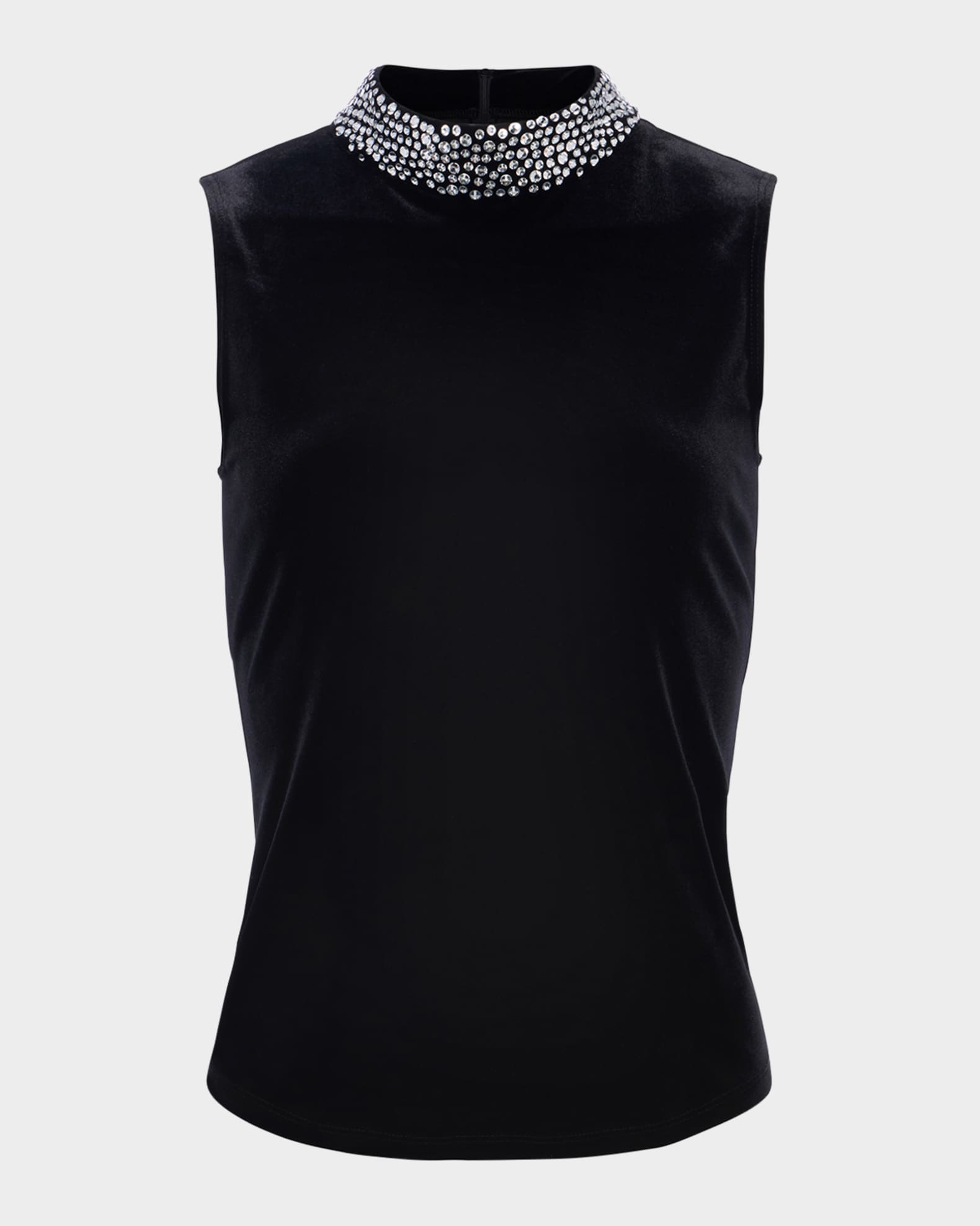Madelyn Embellished Mock-Neck Top 0