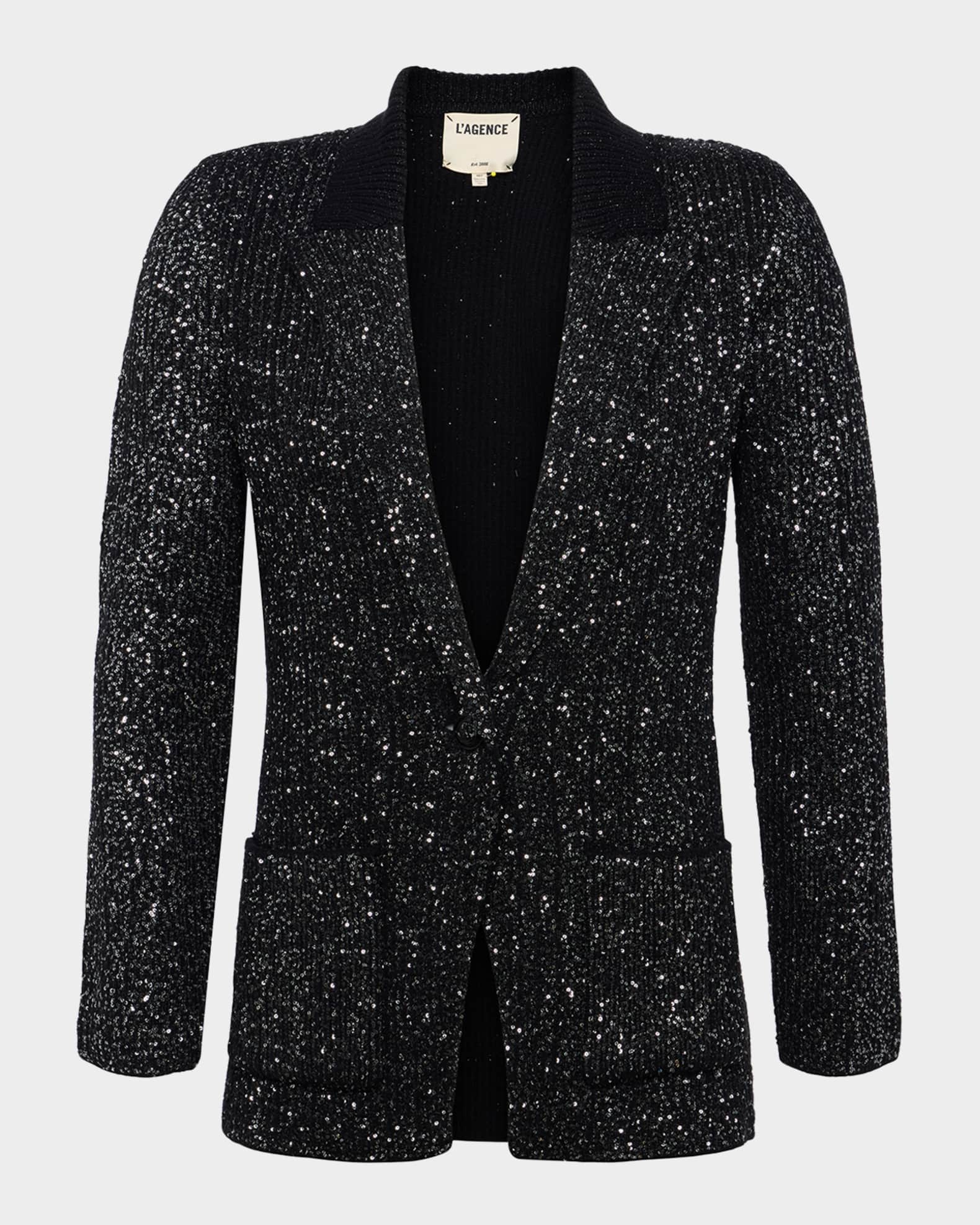 Lenora Sequin Knit Blazer 0