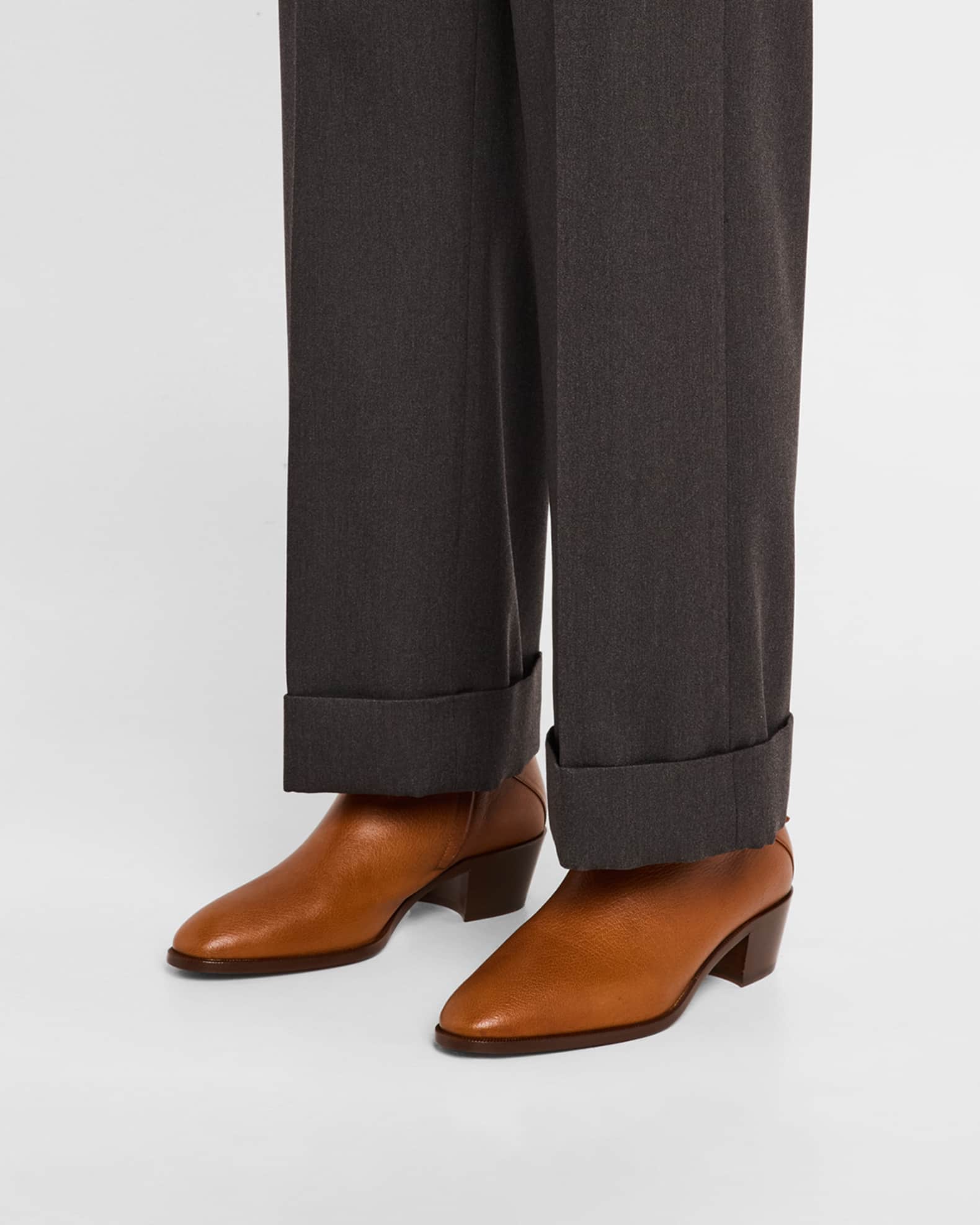 Men's Pat Leather Side-Buckle Booties 1