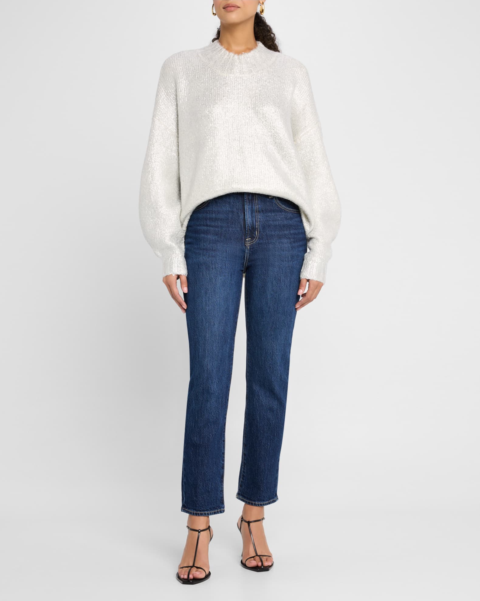 Bri High-Rise Slim Straight Jeans 1