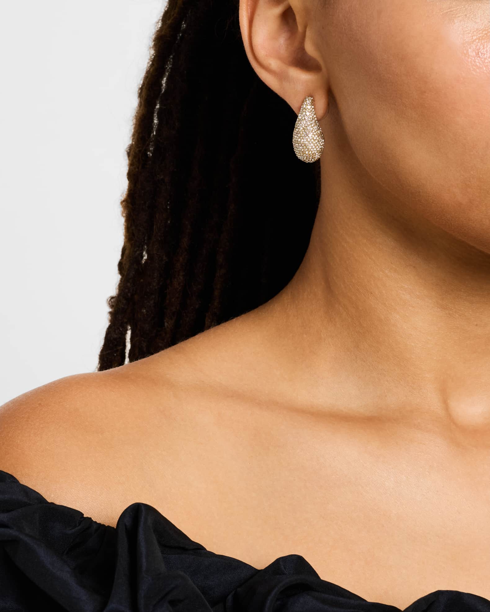 Ella Gold-Plated Crystal Teardrop Earrings 1