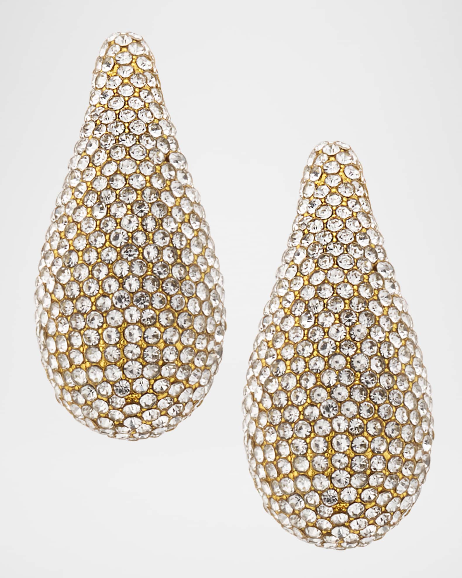 Ella Gold-Plated Crystal Teardrop Earrings 0