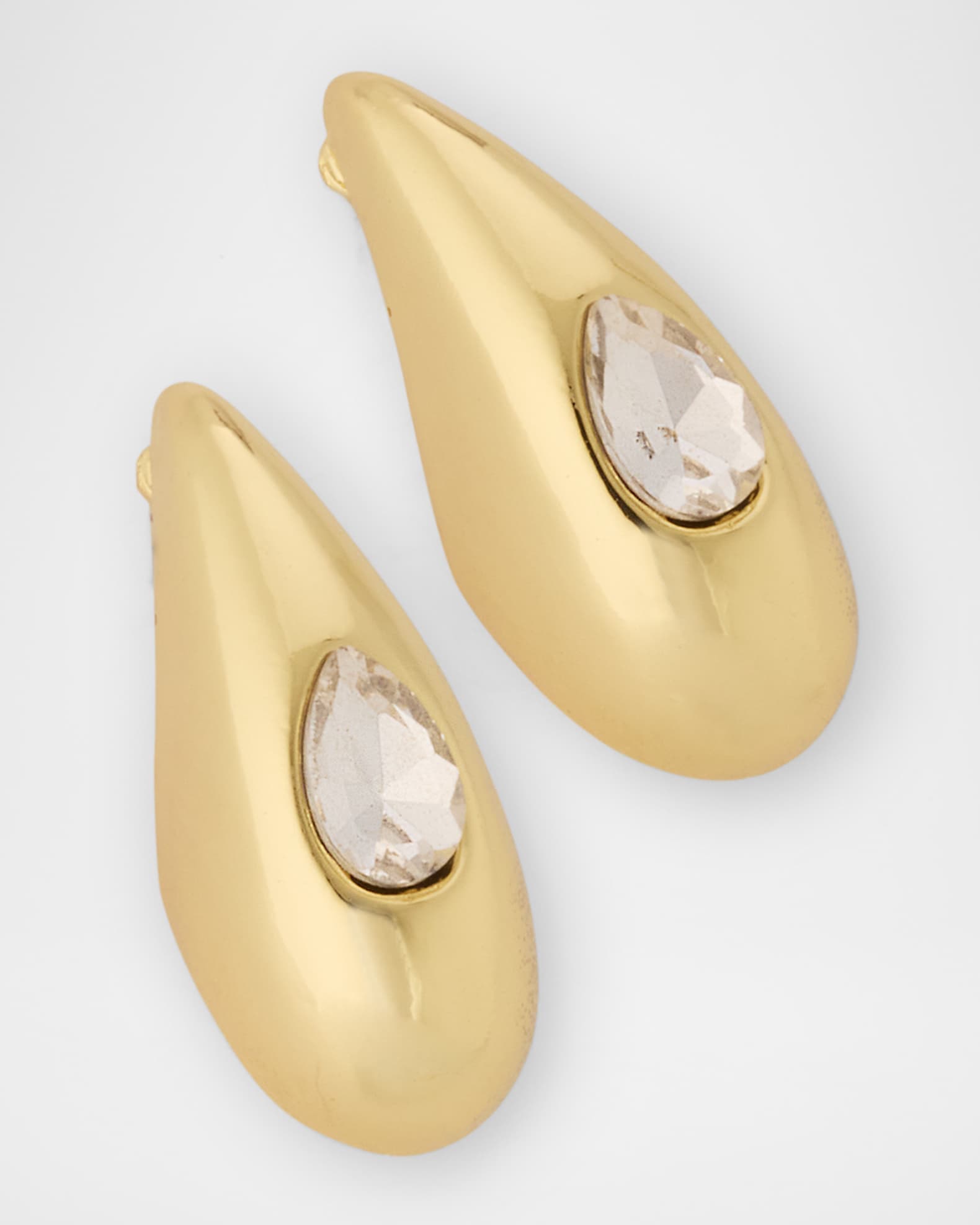 Tear Drop Gold-Plated Stud Earrings 1