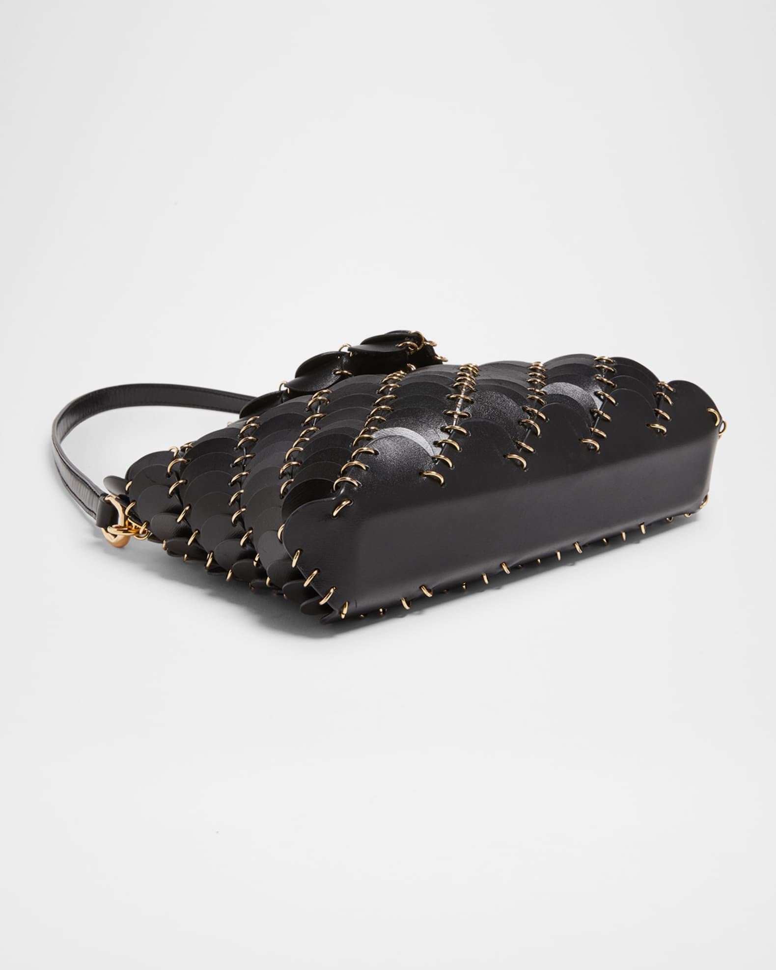 Disc-Link Leather Shoulder Bag 1