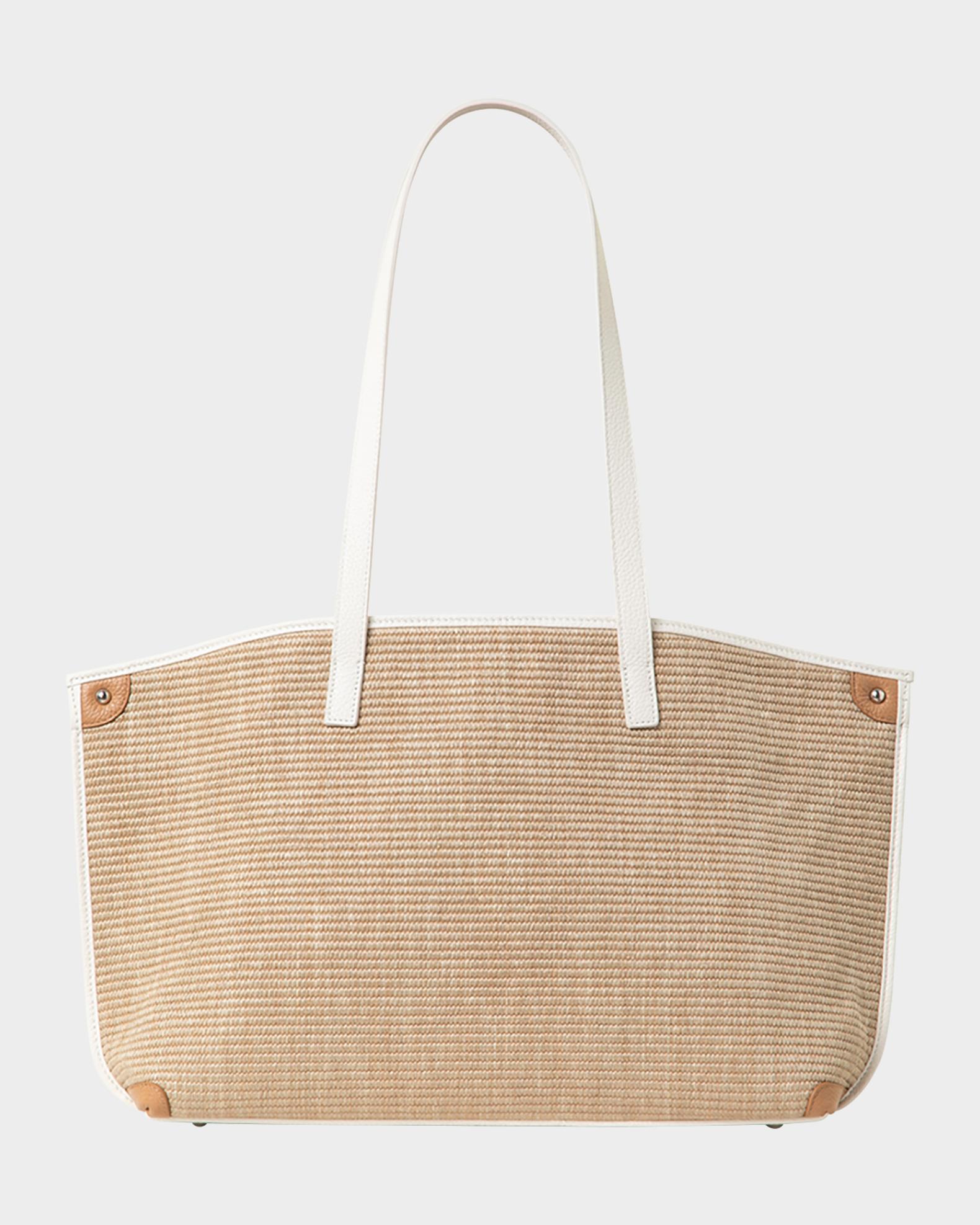 Akris Ai Raffia & Leather Tote Bag | Neiman Marcus