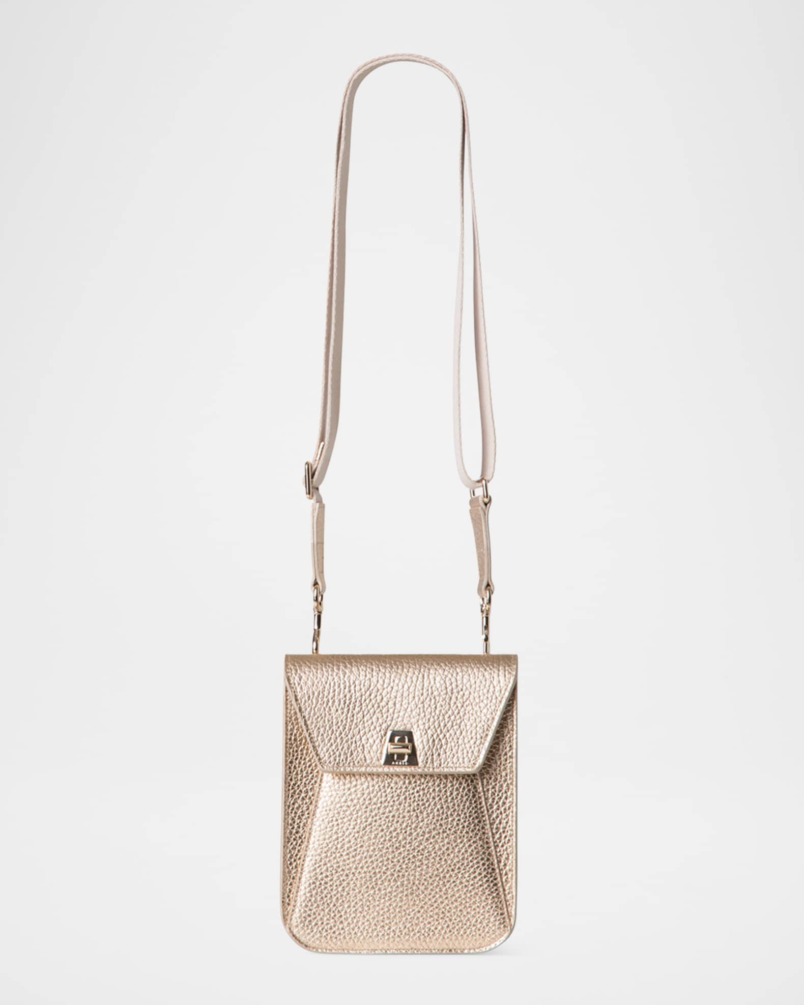 Anouk Mini Metallic Calfskin Messenger Bag 1