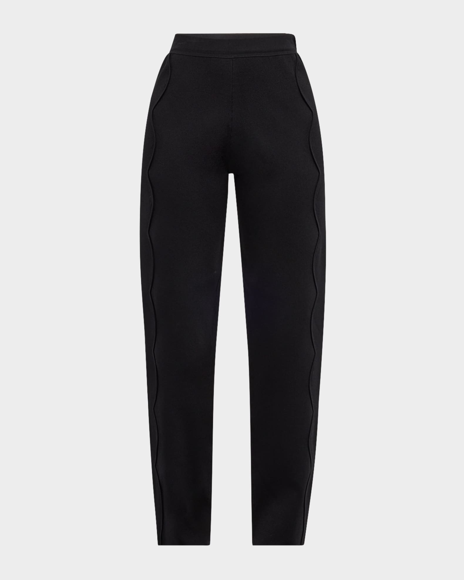 Asher Scalloped Straight-Leg Pants 0