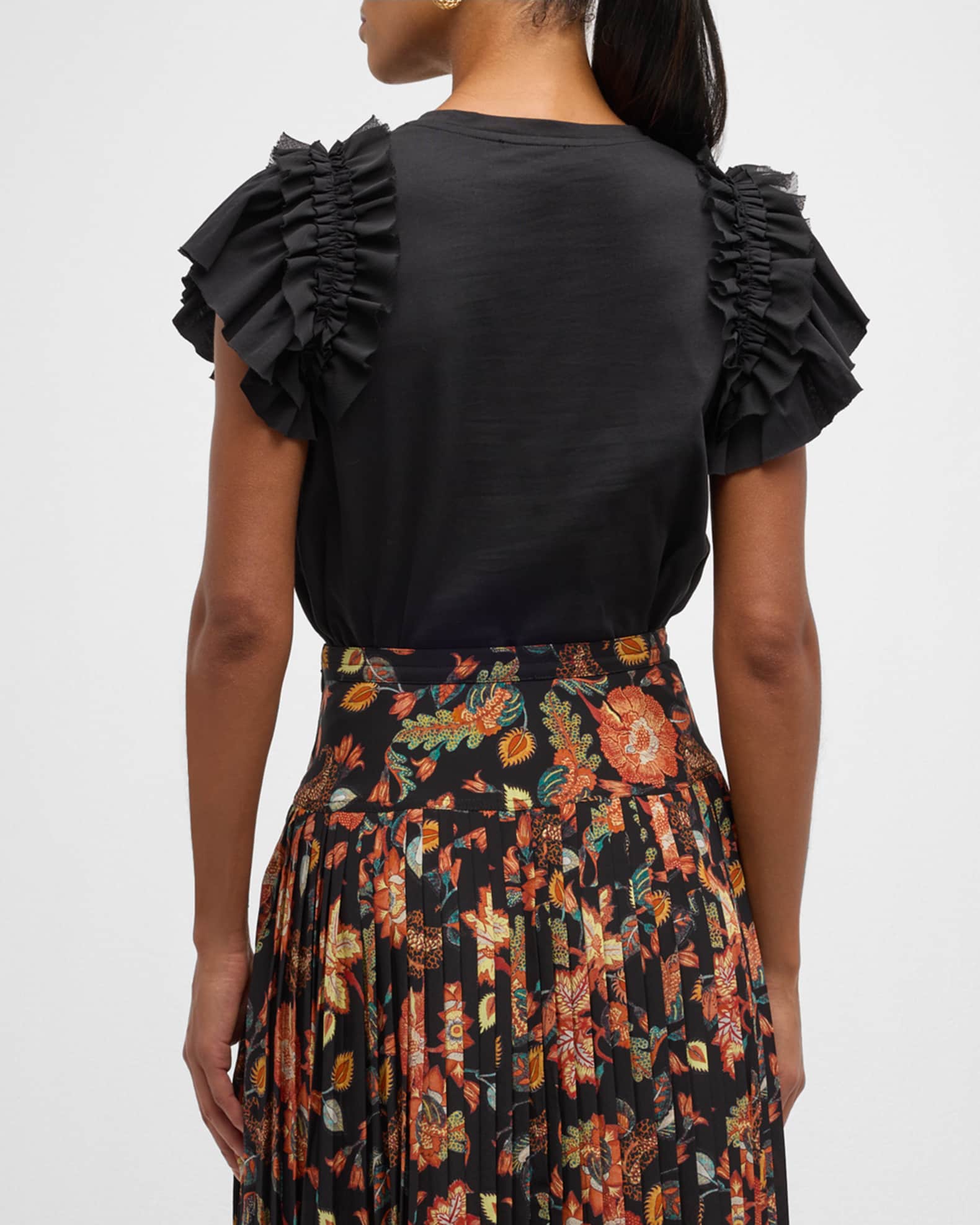 Leia Ruffle-Sleeve Shirt