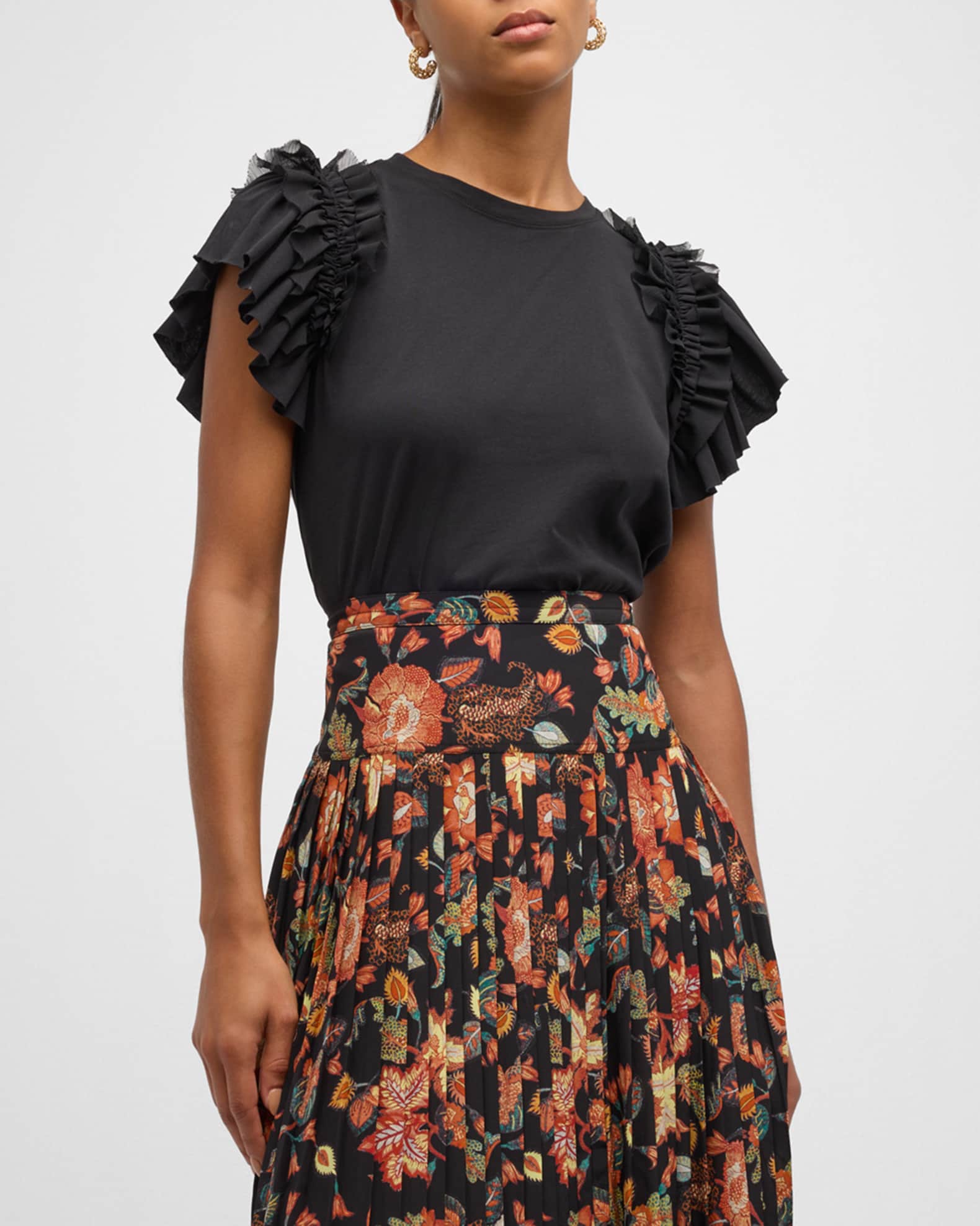 Leia Ruffle-Sleeve Shirt
