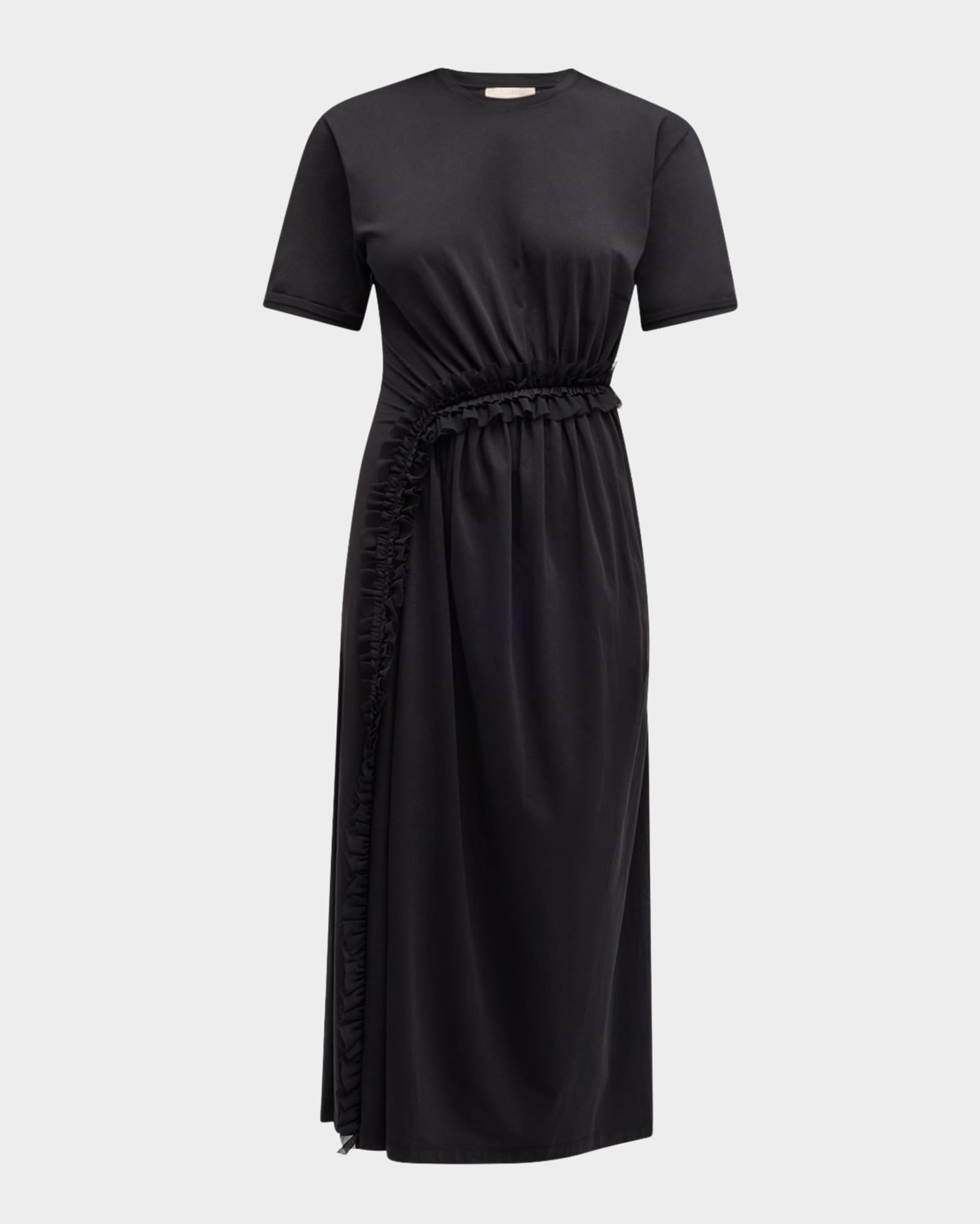 Lilia Ruffle Organic Cotton Midi Dress 0
