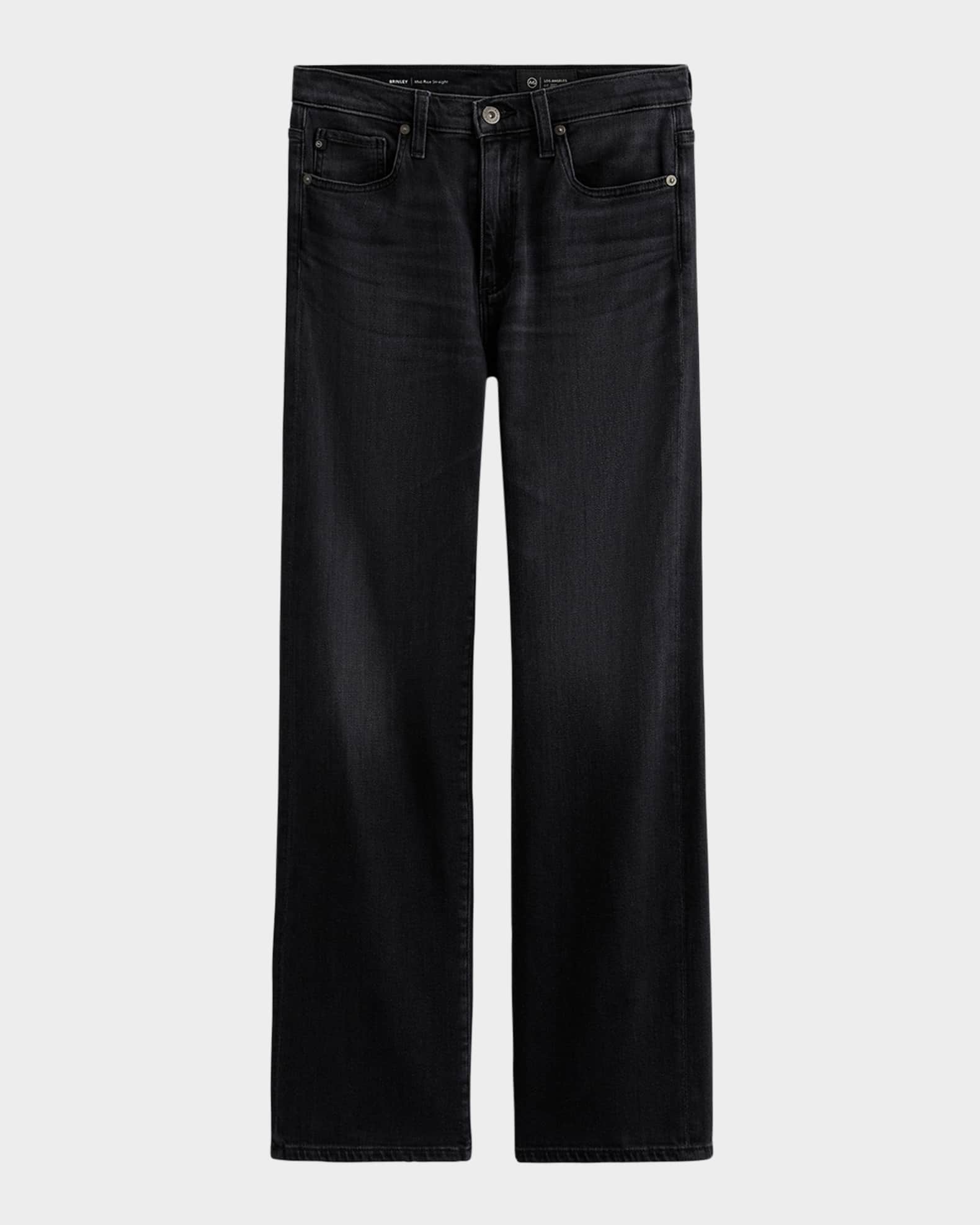 Brinley Mid-Rise Straight Jeans 0