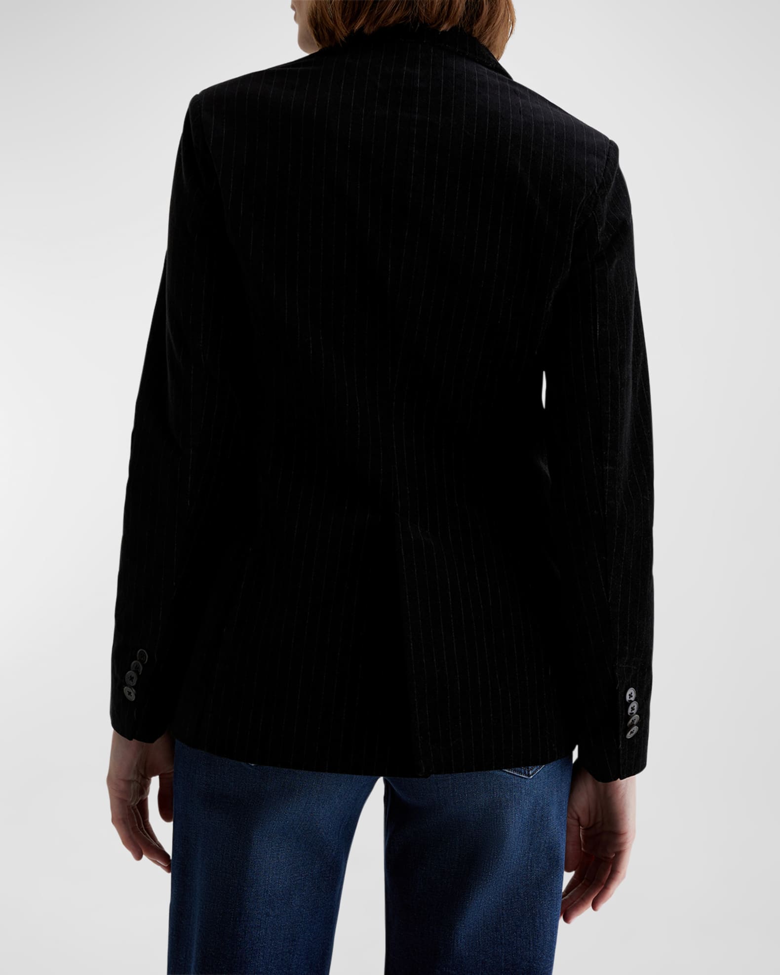 Rue Pinstripe Velvet Blazer 1
