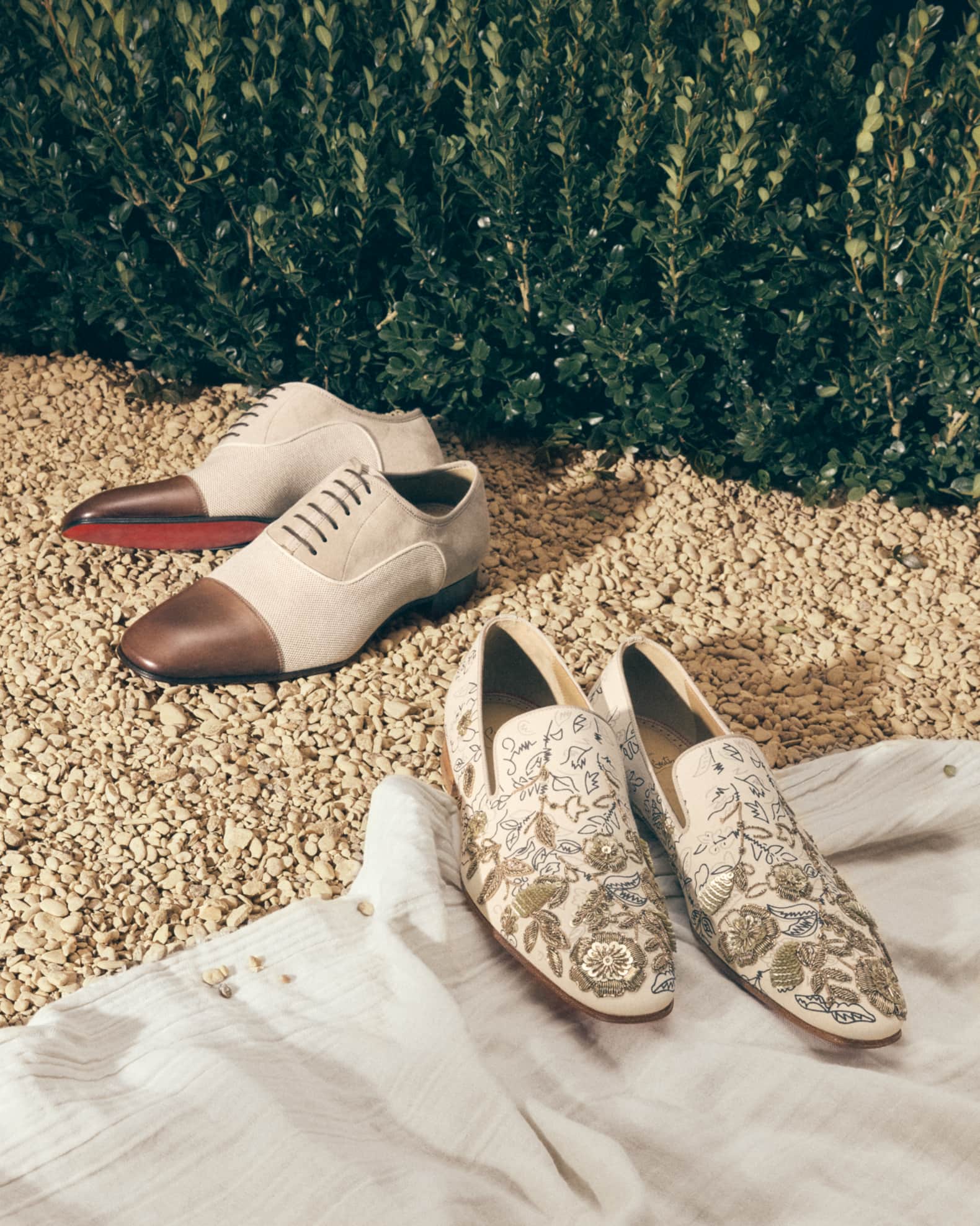 Christian Louboutin Men's Dandelion Esquisse Florale Loafers