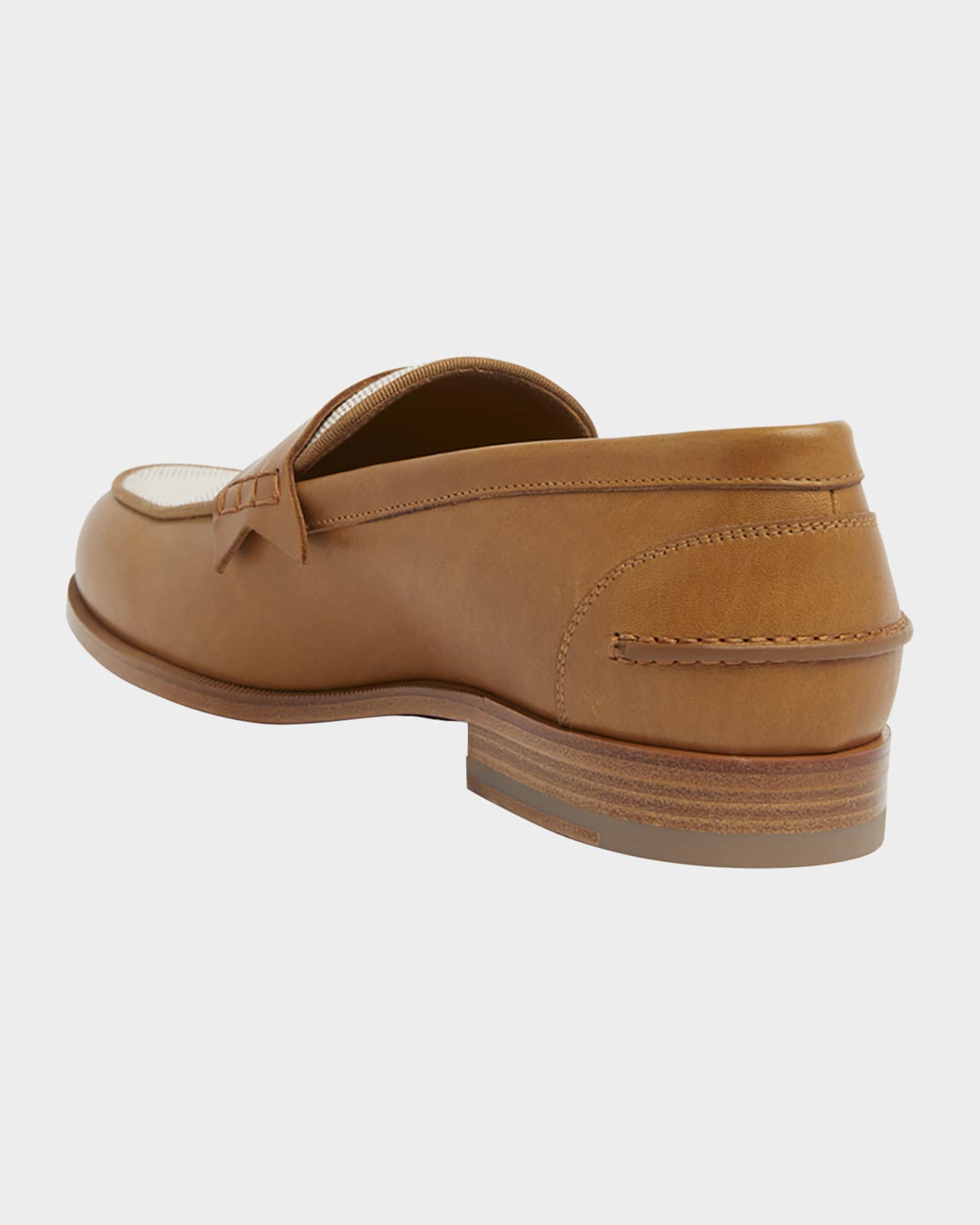 Men's Granariso Leather and Canvas Penny Loafers 1