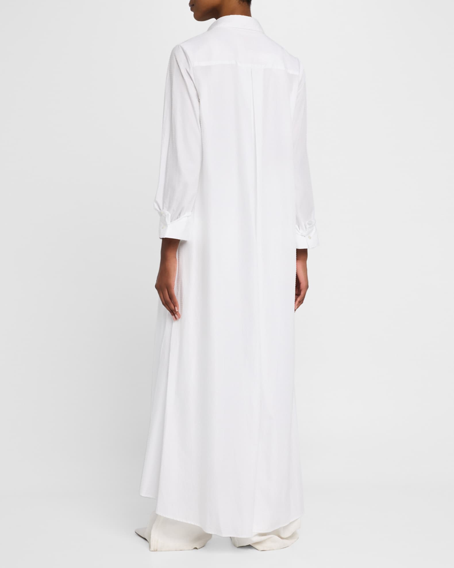 open lace back dress Stevie Oversized Shirt Dress, White