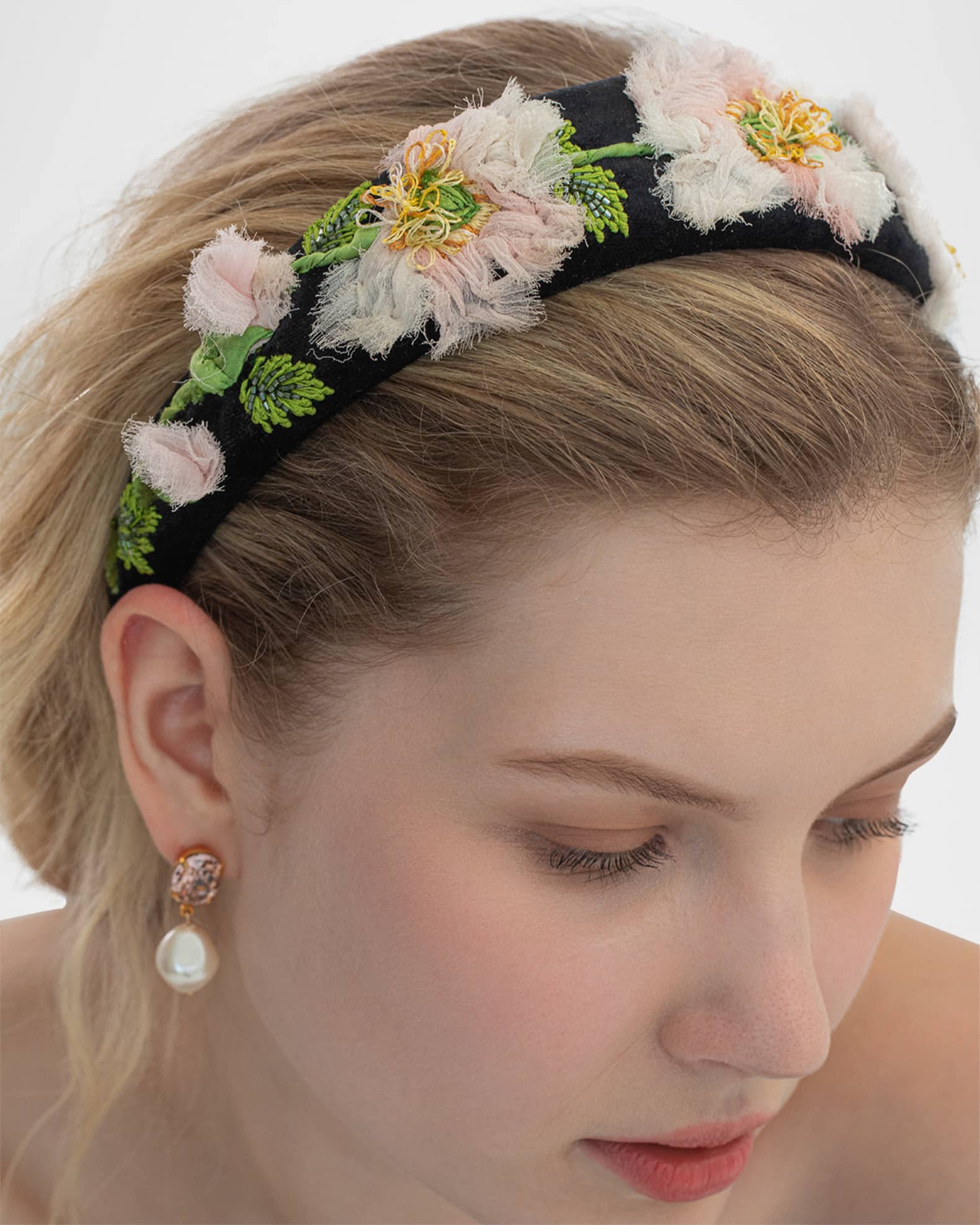 Allona Flower Velvet Headband 1