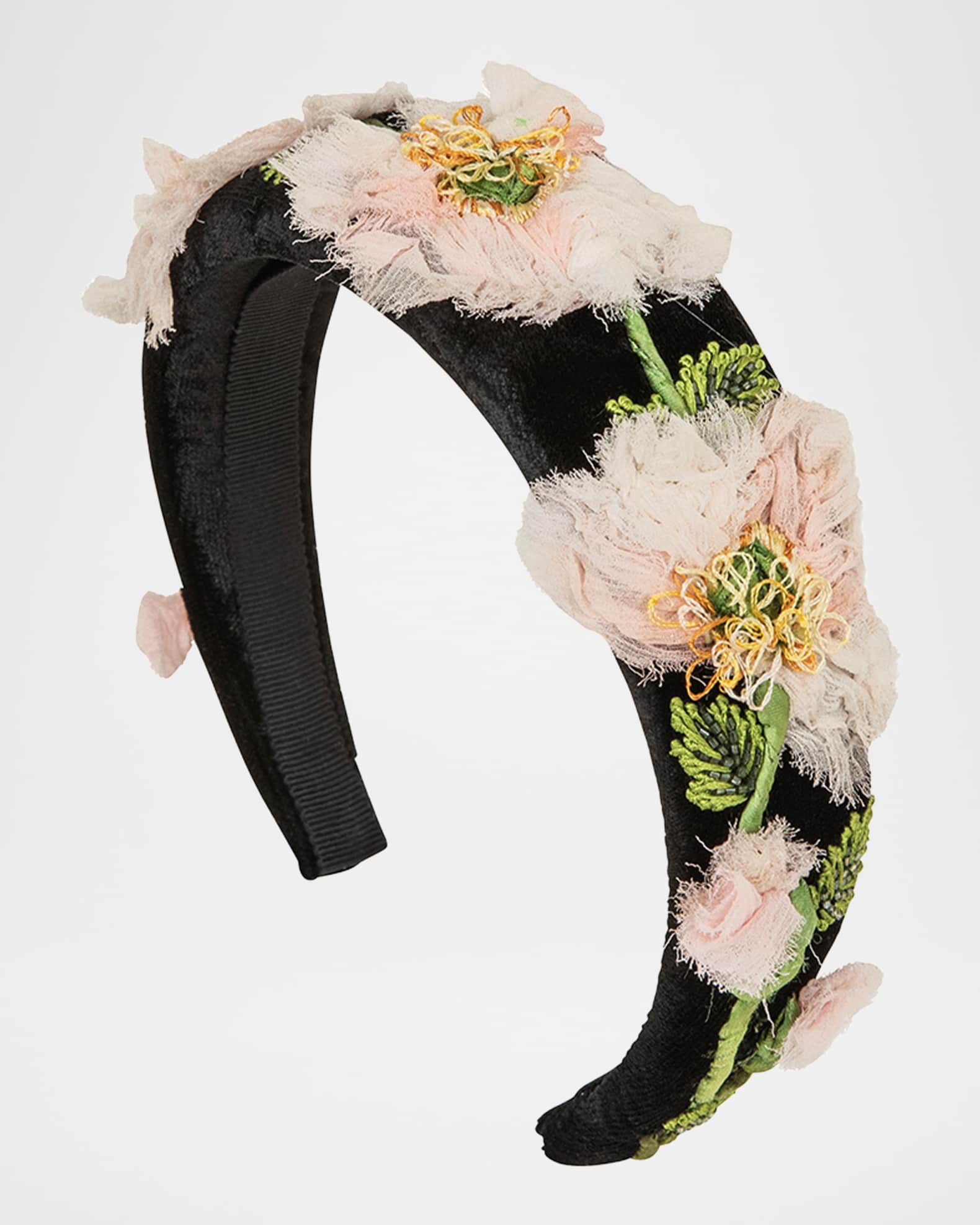 Allona Flower Velvet Headband 0