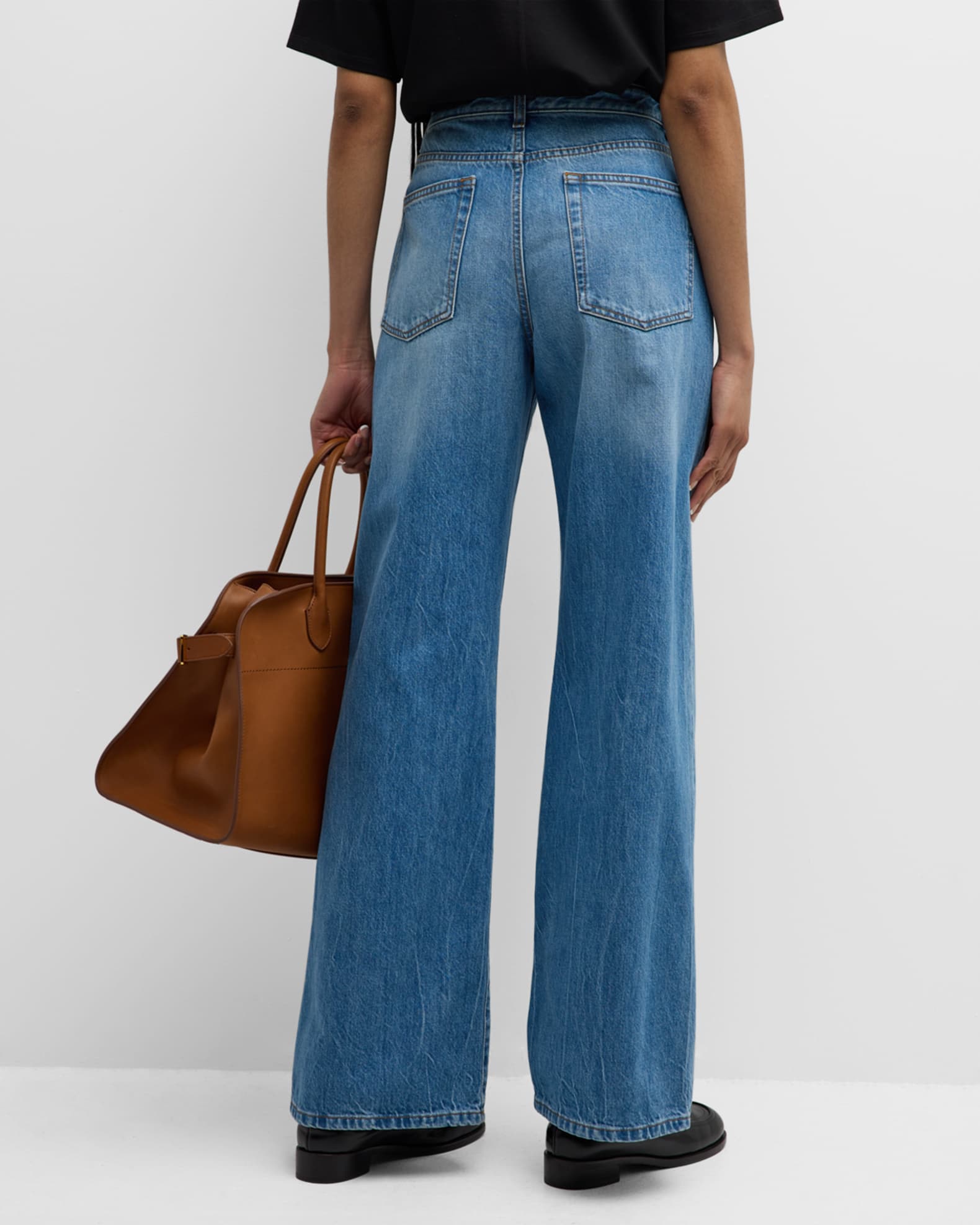 デニム・ジーパン THE ROW EGLITTA STRAIGHT-LEG JEANS IN DENIM THE ROW Eglitta mid-rise straight-leg jeans | NET-A-PORTER