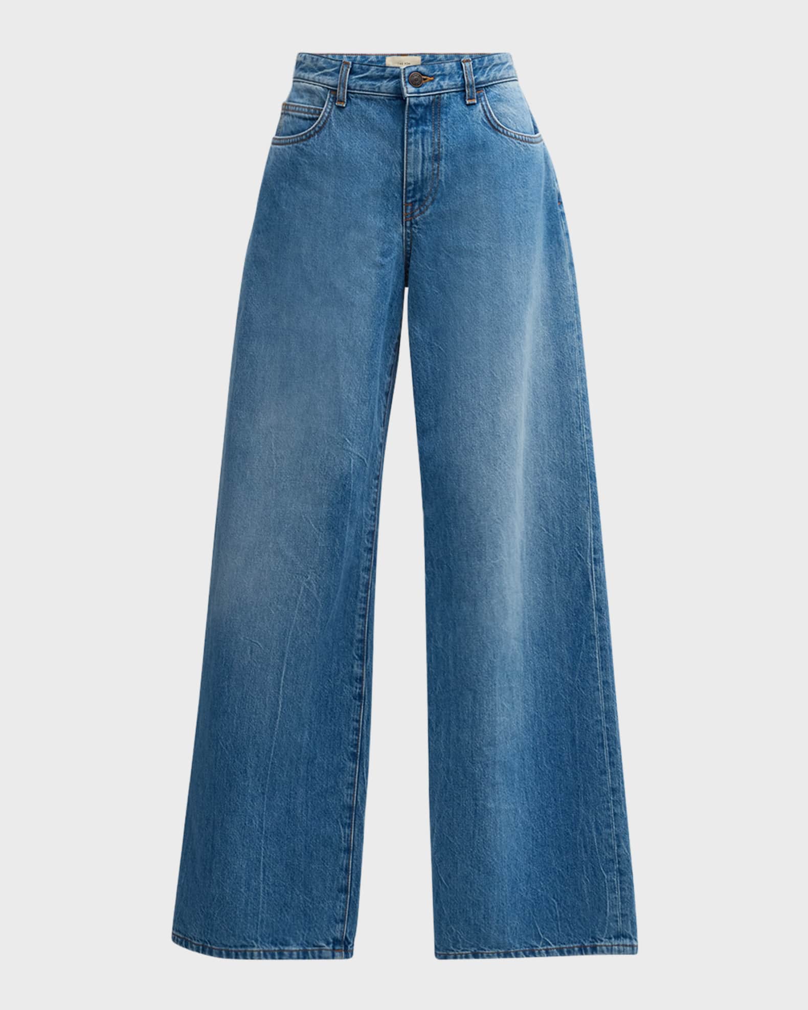Eglitta Mid-Rise Straight-Leg Jeans 0