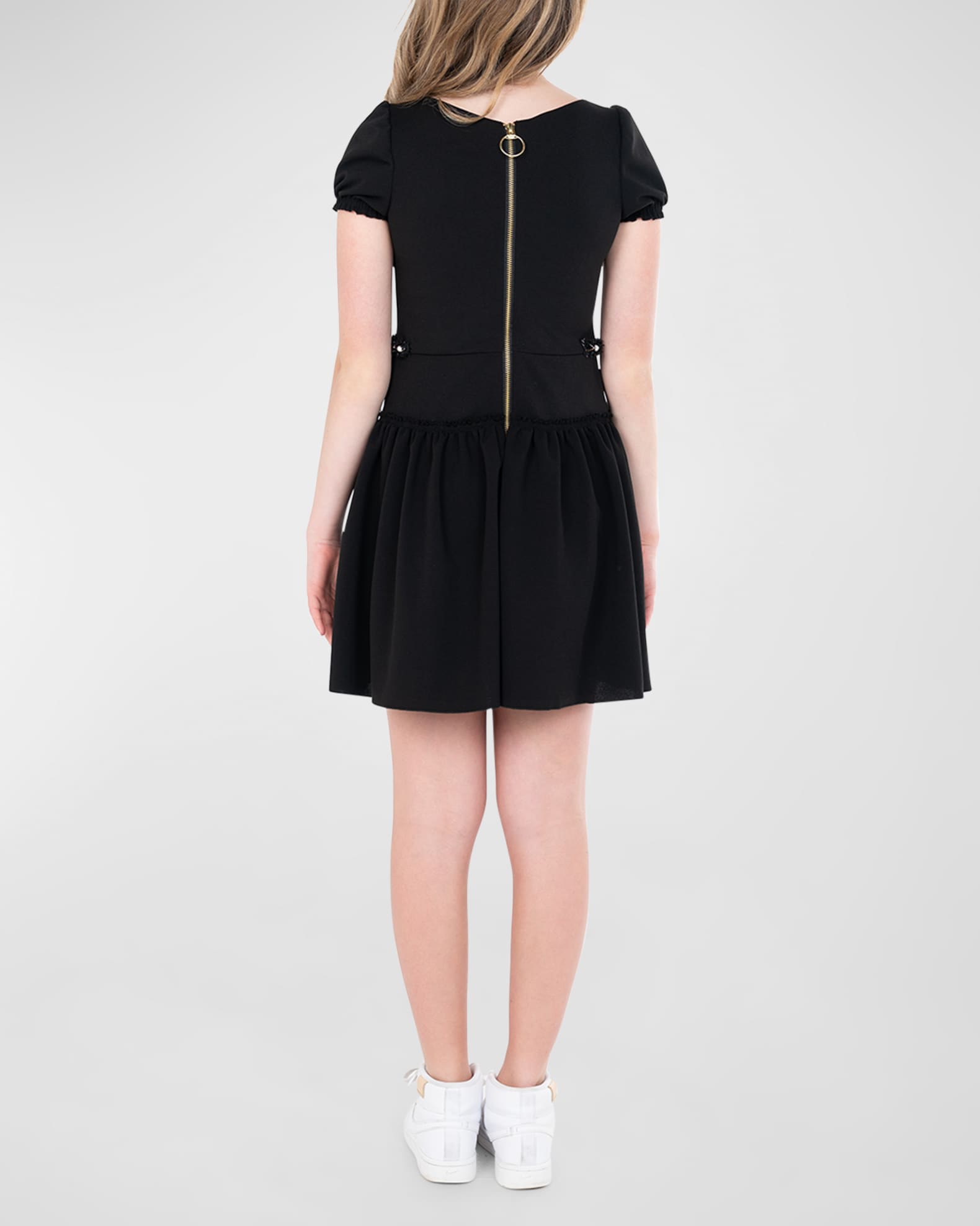 Girl's Blake Embellished Trim Dress, Size 7-16 1
