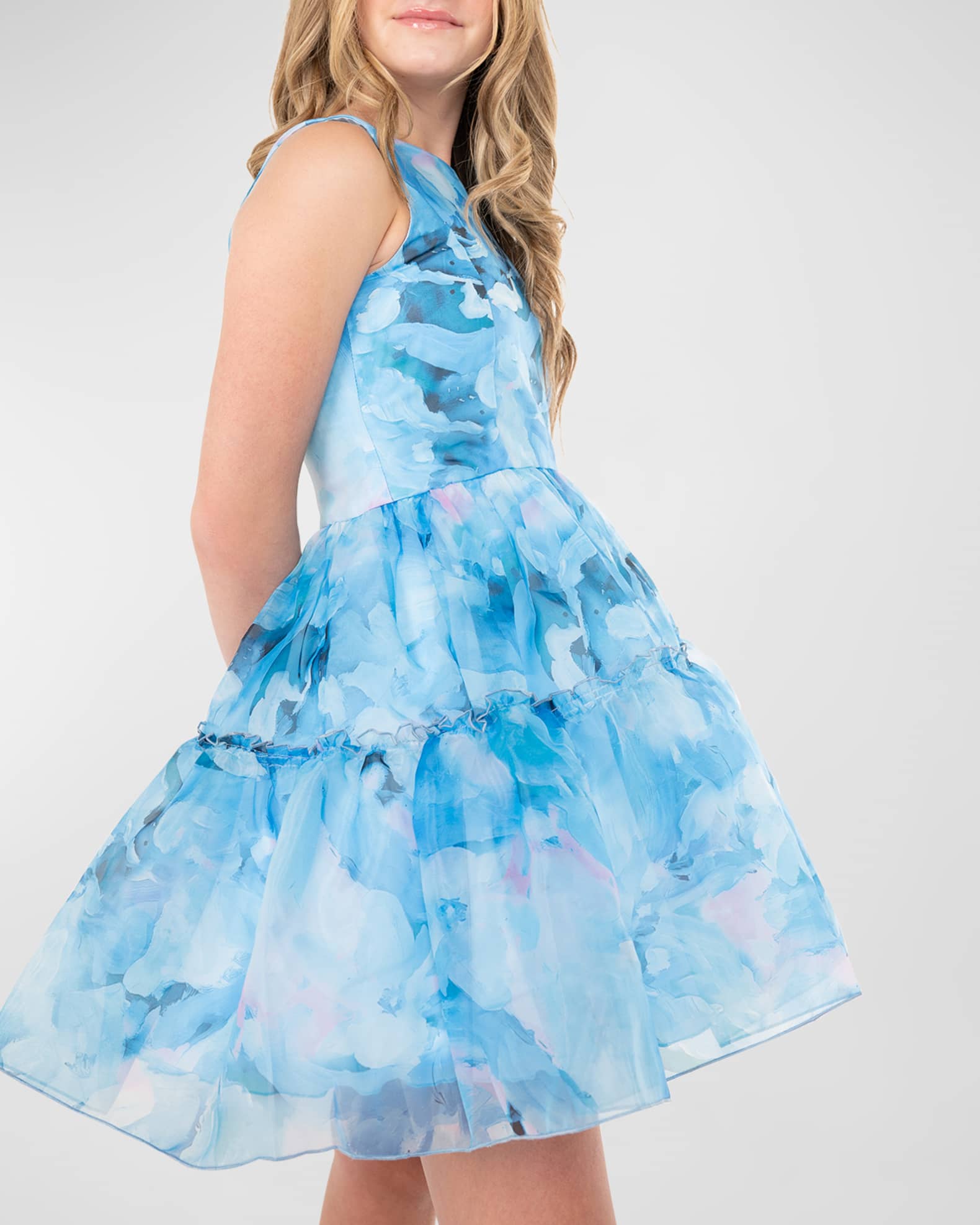 Girl s Becky Floral Print Tiered Dress Size 7 16