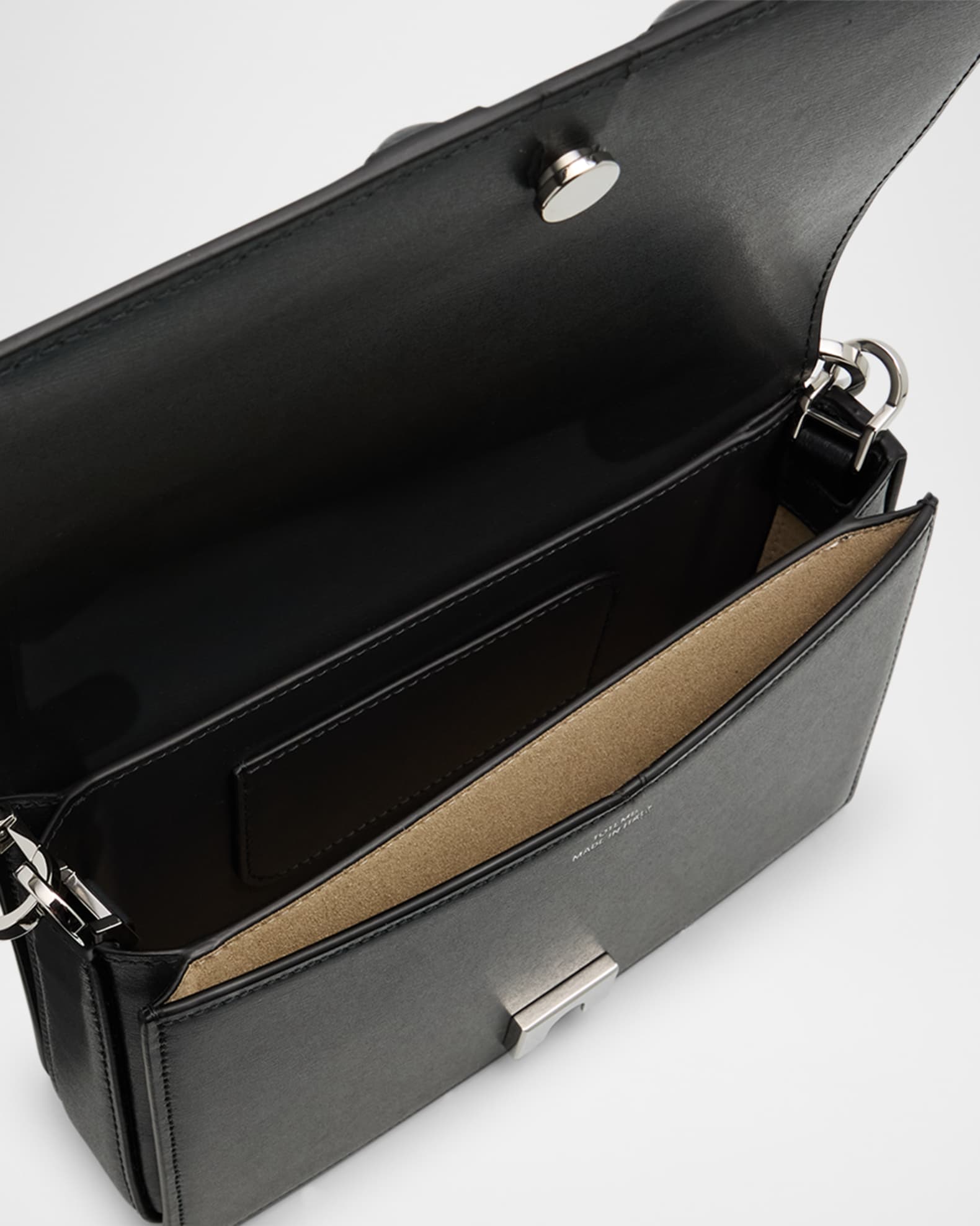 Toteme Mini T-Flap Leather Clutch Bag | Neiman Marcus