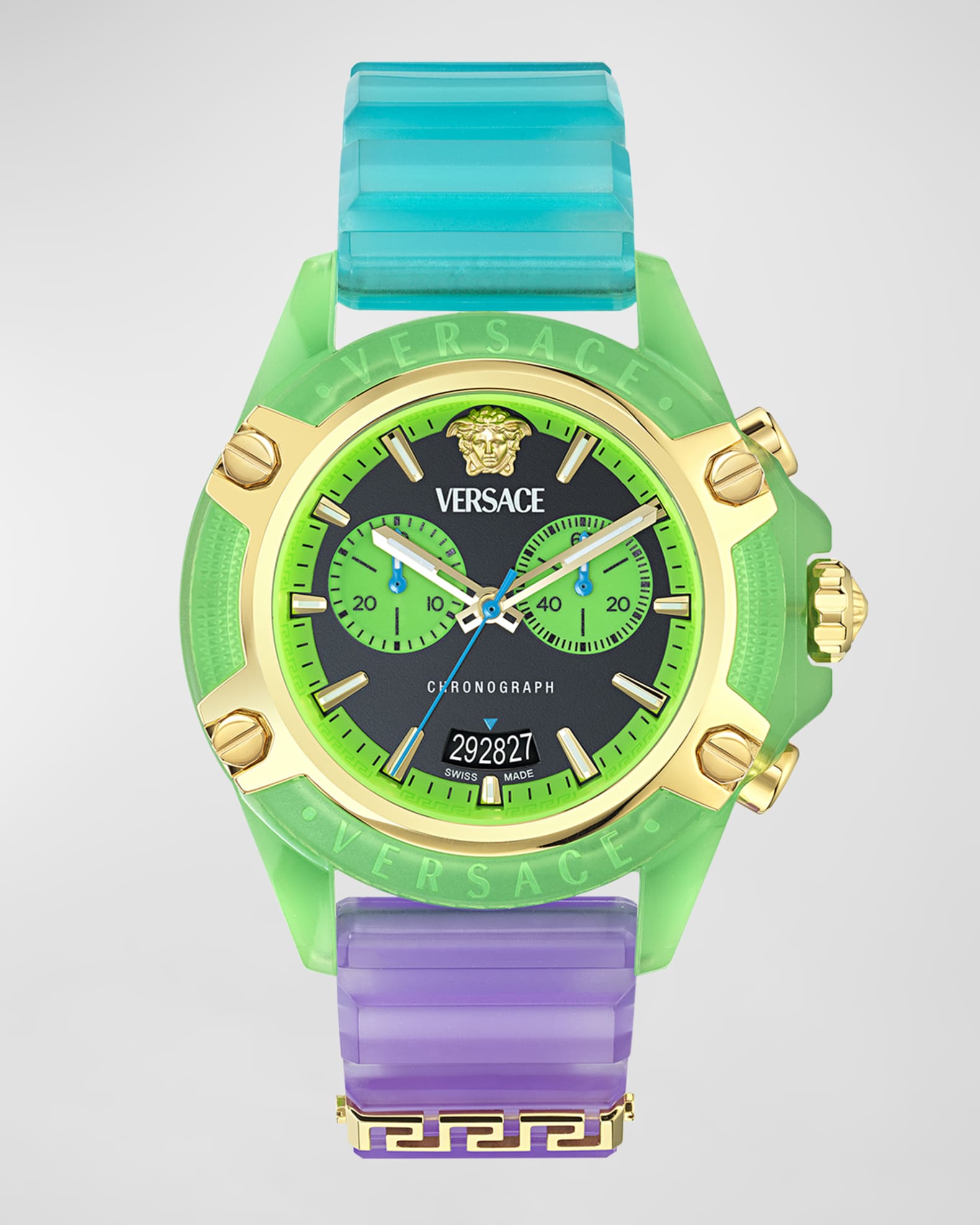 Versace Men's Icon Active Silicone-Strap Chronograph Watch, 44mm | Neiman  Marcus