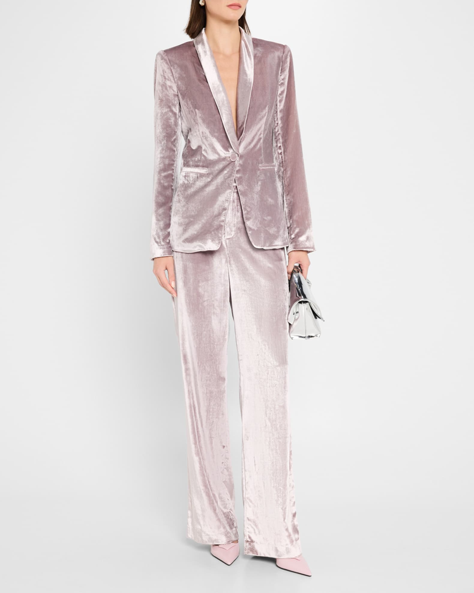 Chateau Velvet Wide-Leg Pants 1