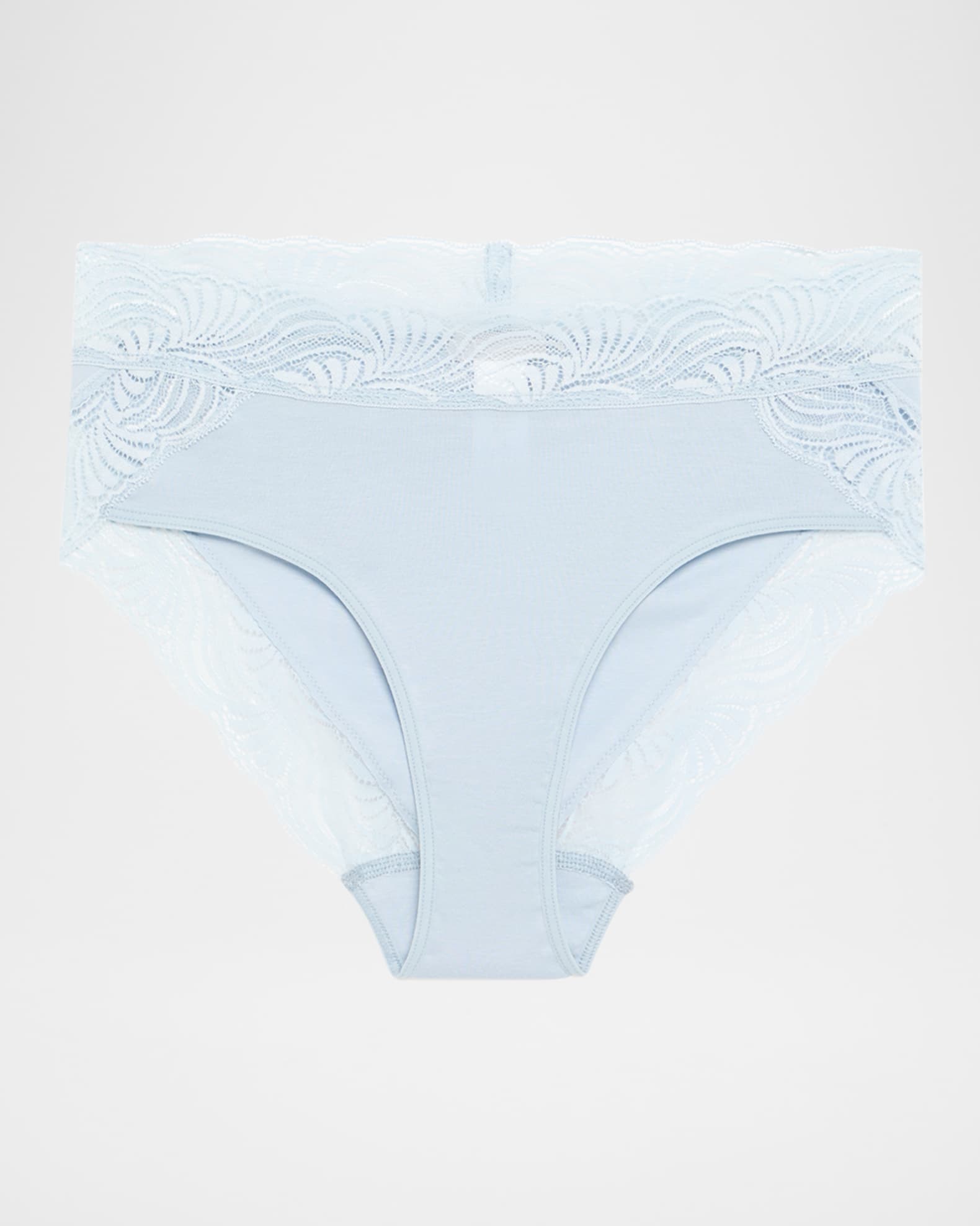 Cotton Delight Lace-Trim High-Cut Briefs 0